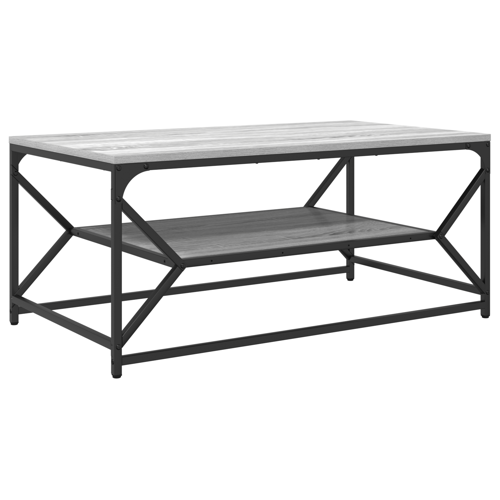 Masa de cafea cu raft, gri sonoma 90x50x40 cm lemn prelucrat — imaginea 2