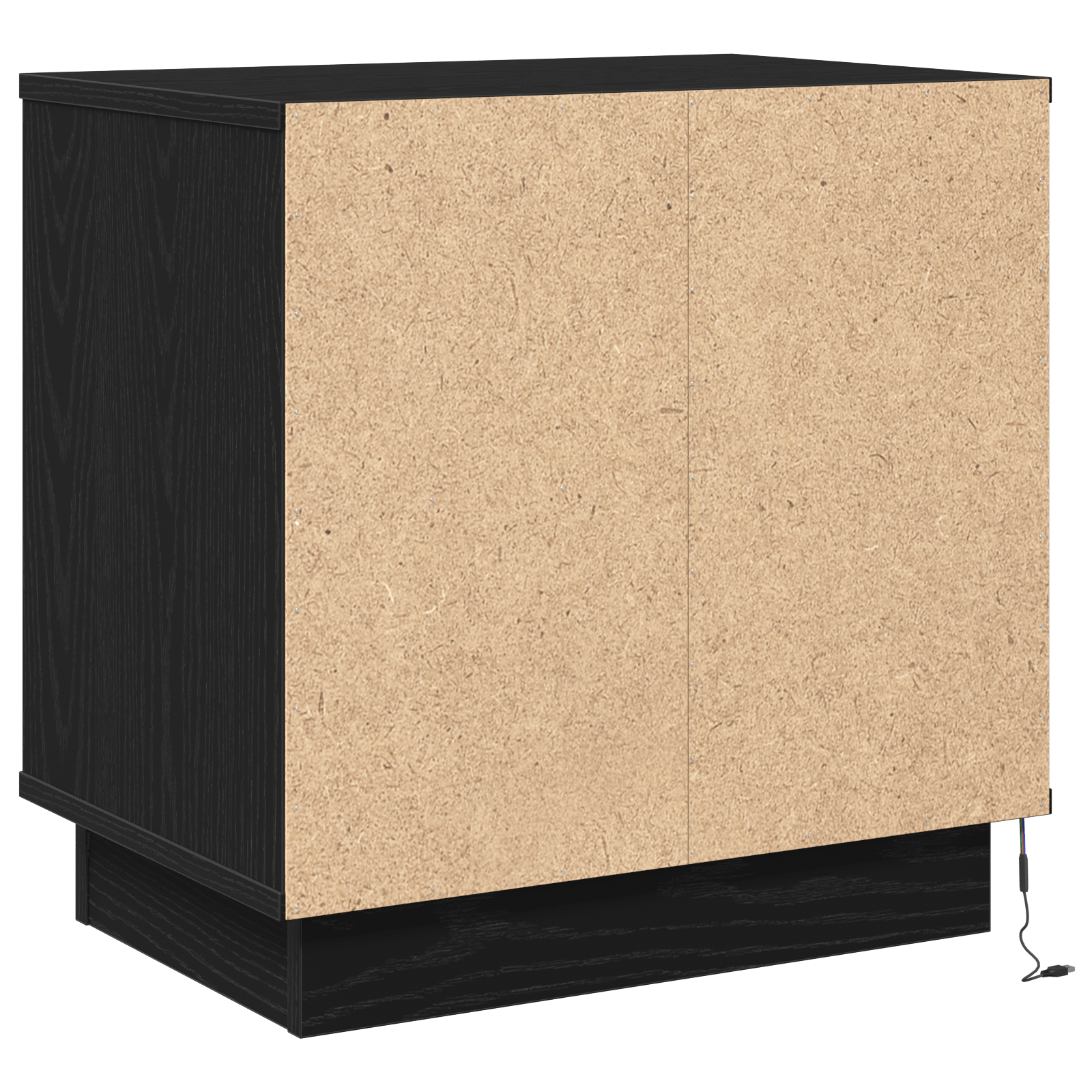 Noptiera cu LED Stejar Negru 50x34,5x50 cm — imaginea 8