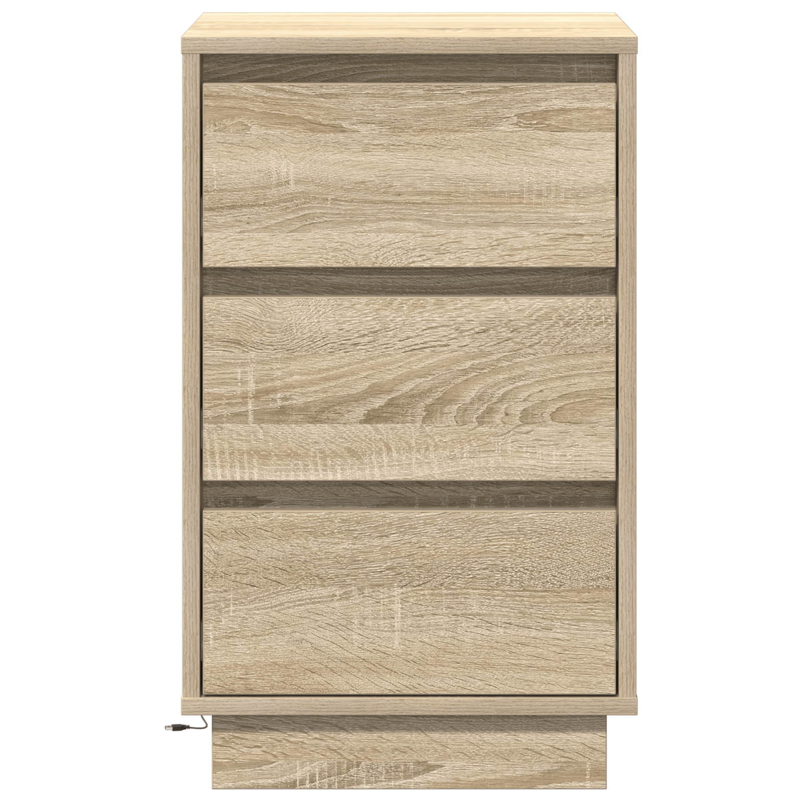 Cabinet noapte cu LED Stejar Sonoma 39x34,5x65 cm Lemn prelucrat — imaginea 6