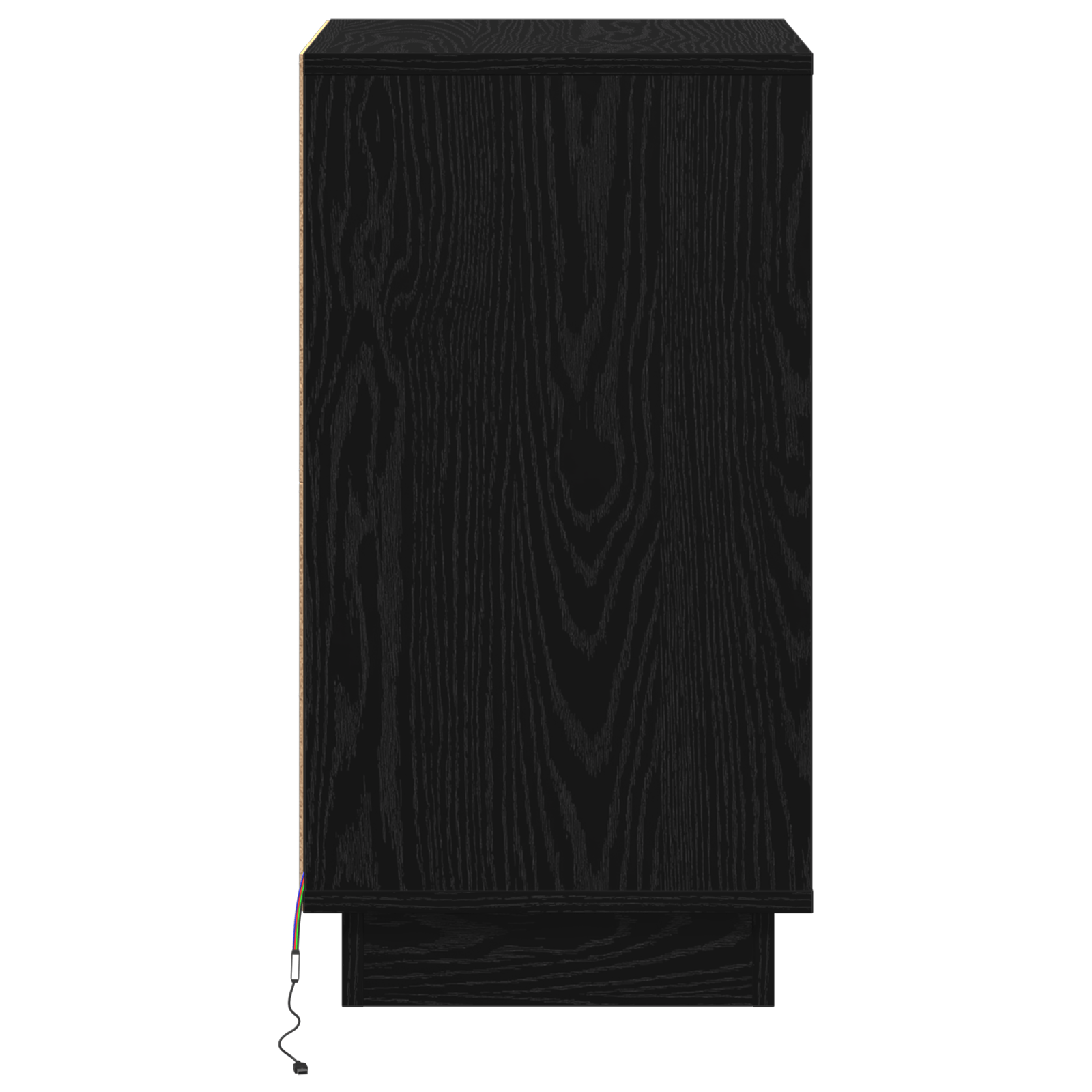 Noptiera cu LED Stejar negru 39x34.5x65 cm Lemn prelucrat — imaginea 7