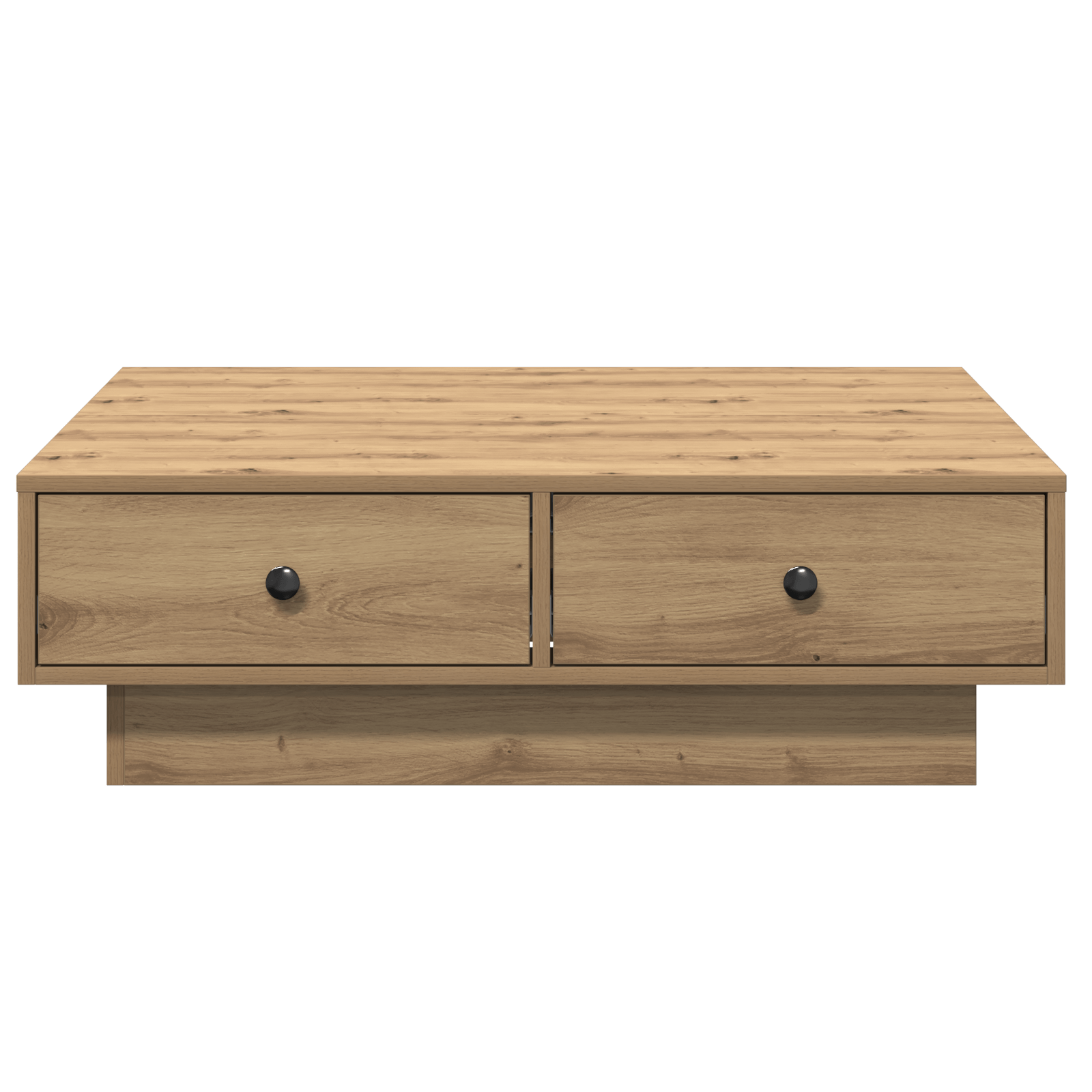 Masa de Cafea Stejar artizanal Furnir, MDF 90 x 90 x 28 cm — imaginea 5