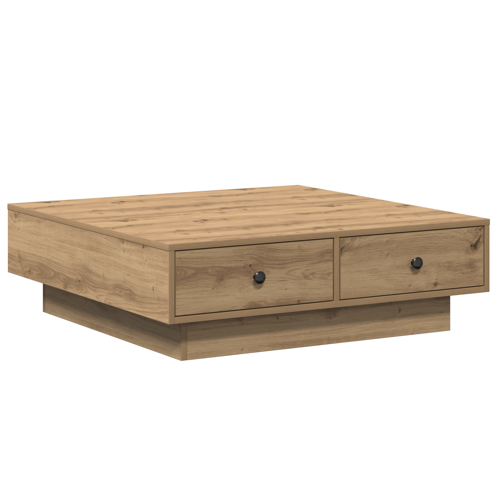 Masa de Cafea Stejar artizanal Furnir, MDF 90 x 90 x 28 cm — imaginea 7
