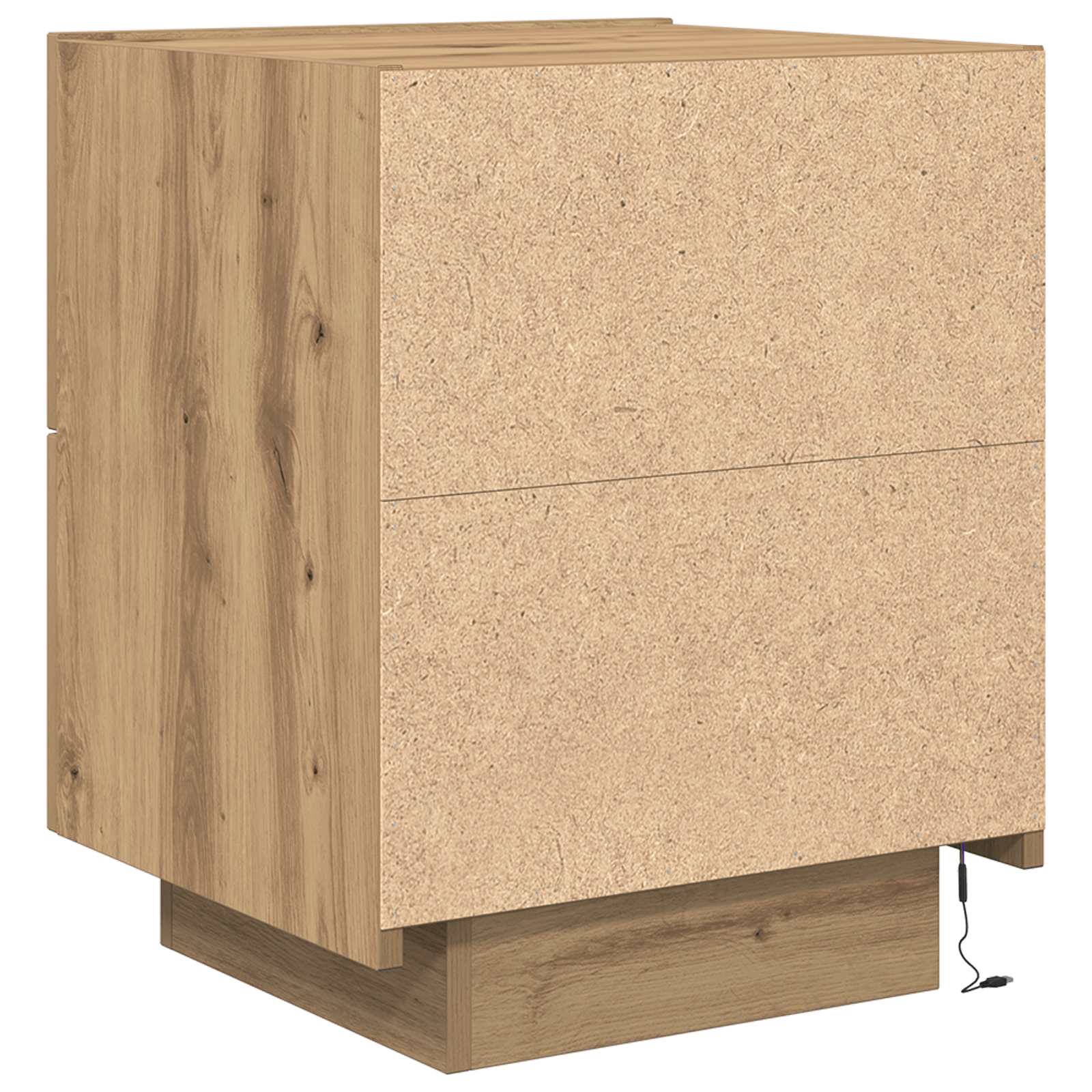 Noptiere cu LED-uri, 2 buc., stejar artizanal, 45x40x55 cm — imaginea 10