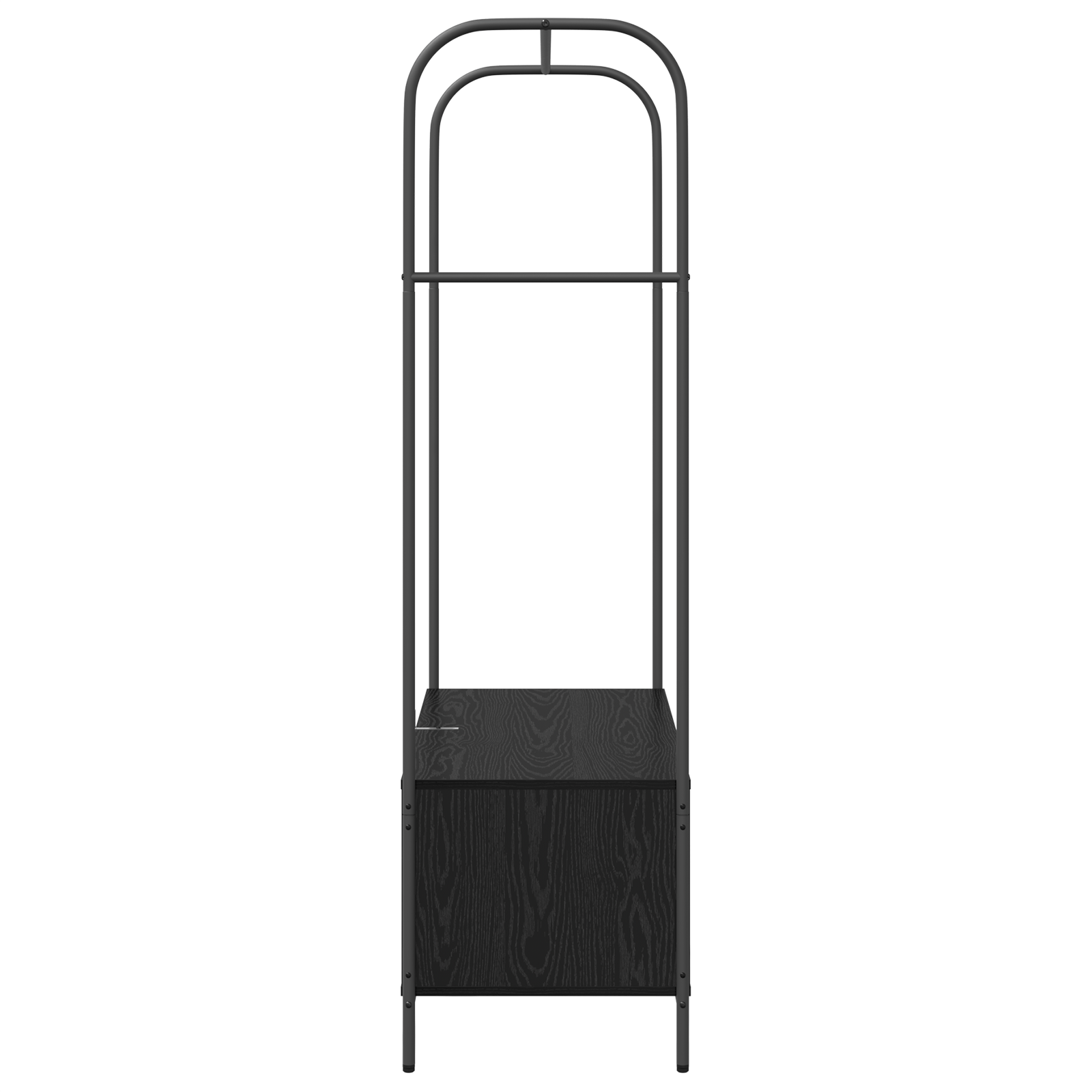Suport haine cu rafturi Stejar negru 100x44x160 cm — imaginea 6