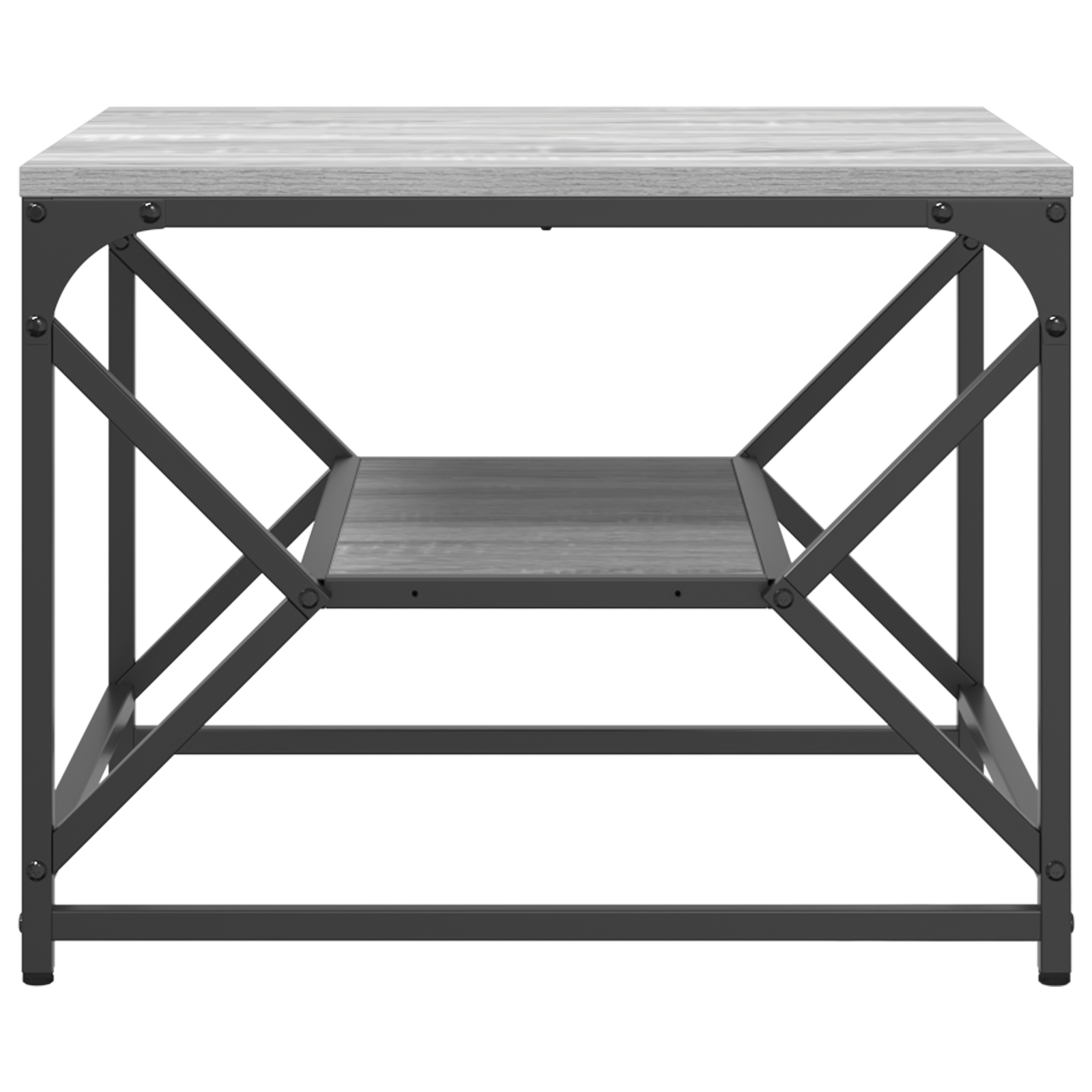 Masa de Cafea cu Raft - Gri Sonoma - 51x50x40 cm - Din Lemn Prelucrat — imaginea 6