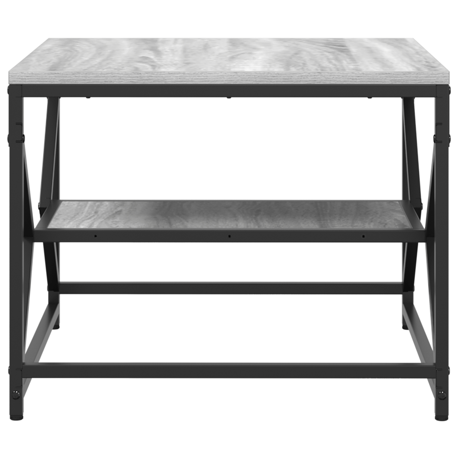 Masa de Cafea cu Raft - Gri Sonoma - 51x50x40 cm - Din Lemn Prelucrat — imaginea 7