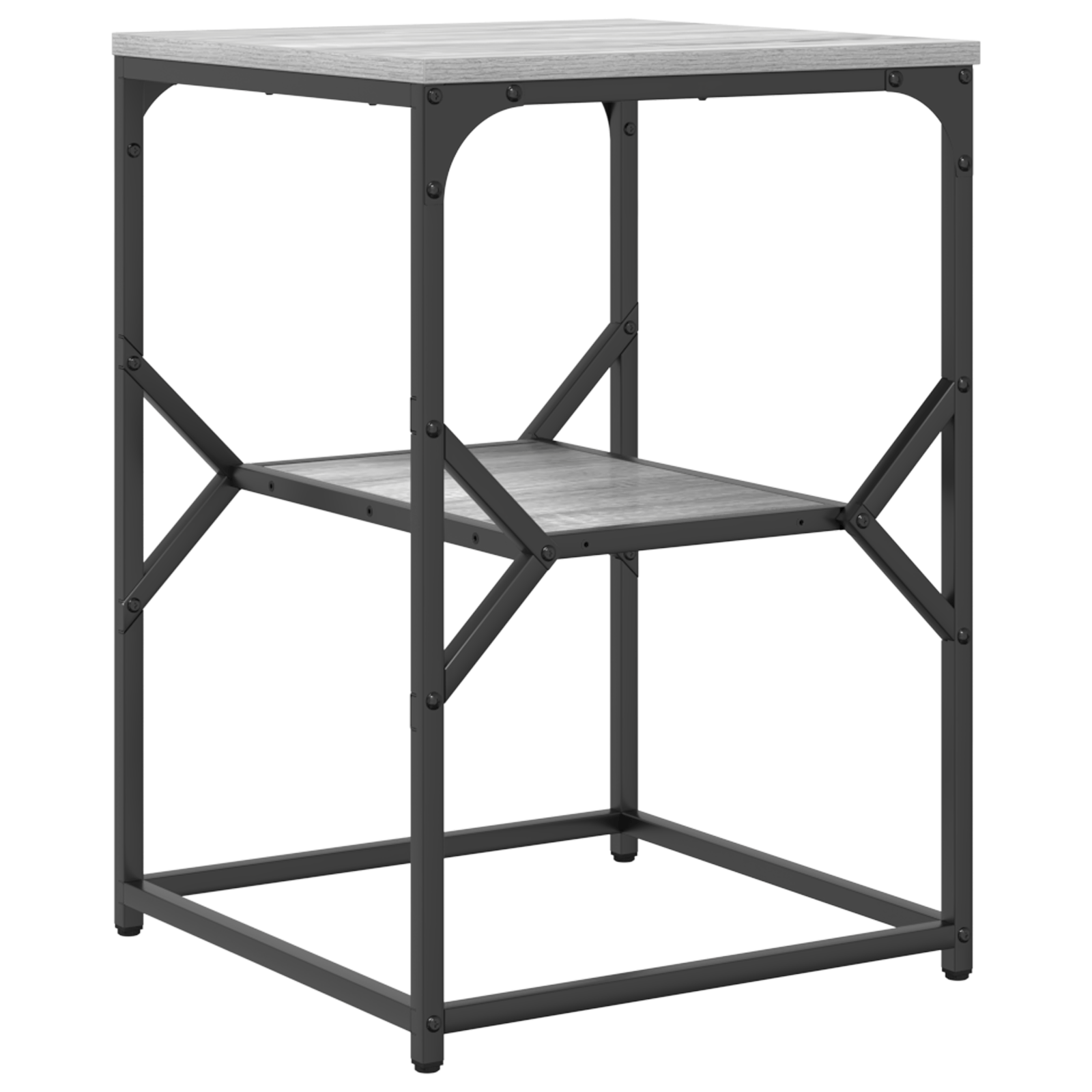 Masa laterale Gri Sonoma 41x40x60 cm Lemn prelucrat — imaginea 2