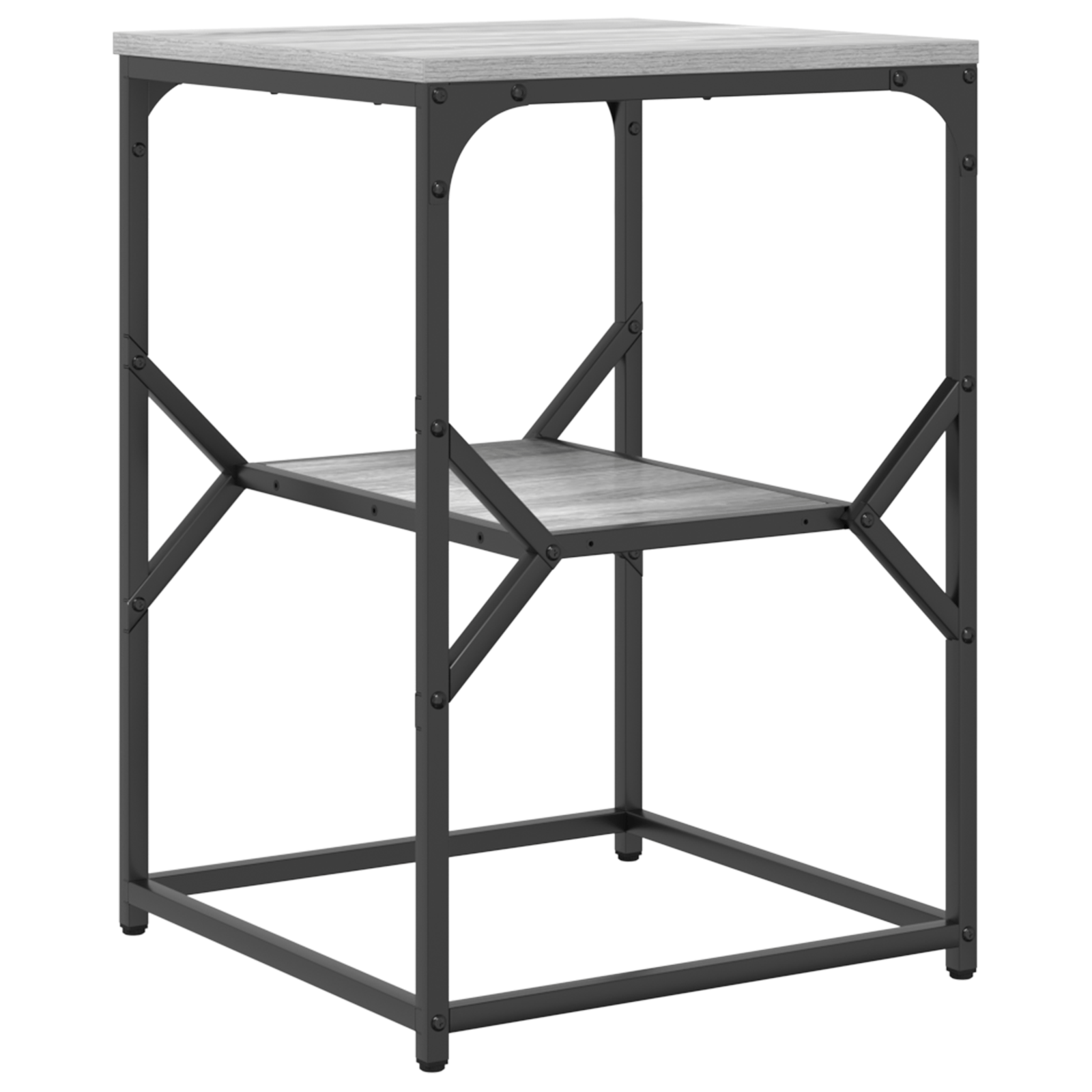 Masa laterale Gri Sonoma 41x40x60 cm Lemn prelucrat — imaginea 5