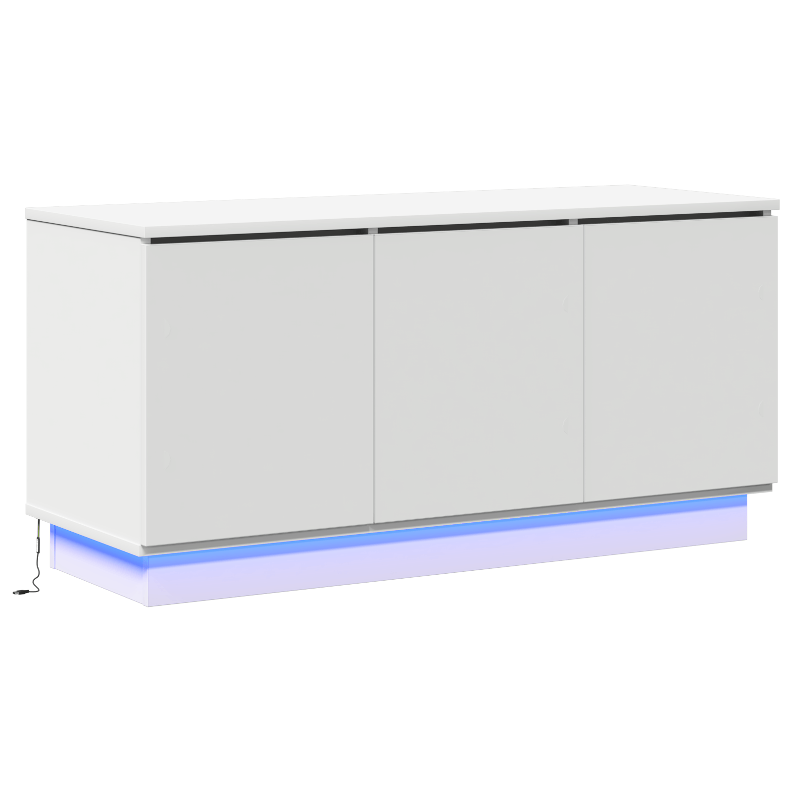 Cabinet TV Alb 100x38x49 cm Lemn Prelucrat — imaginea 2