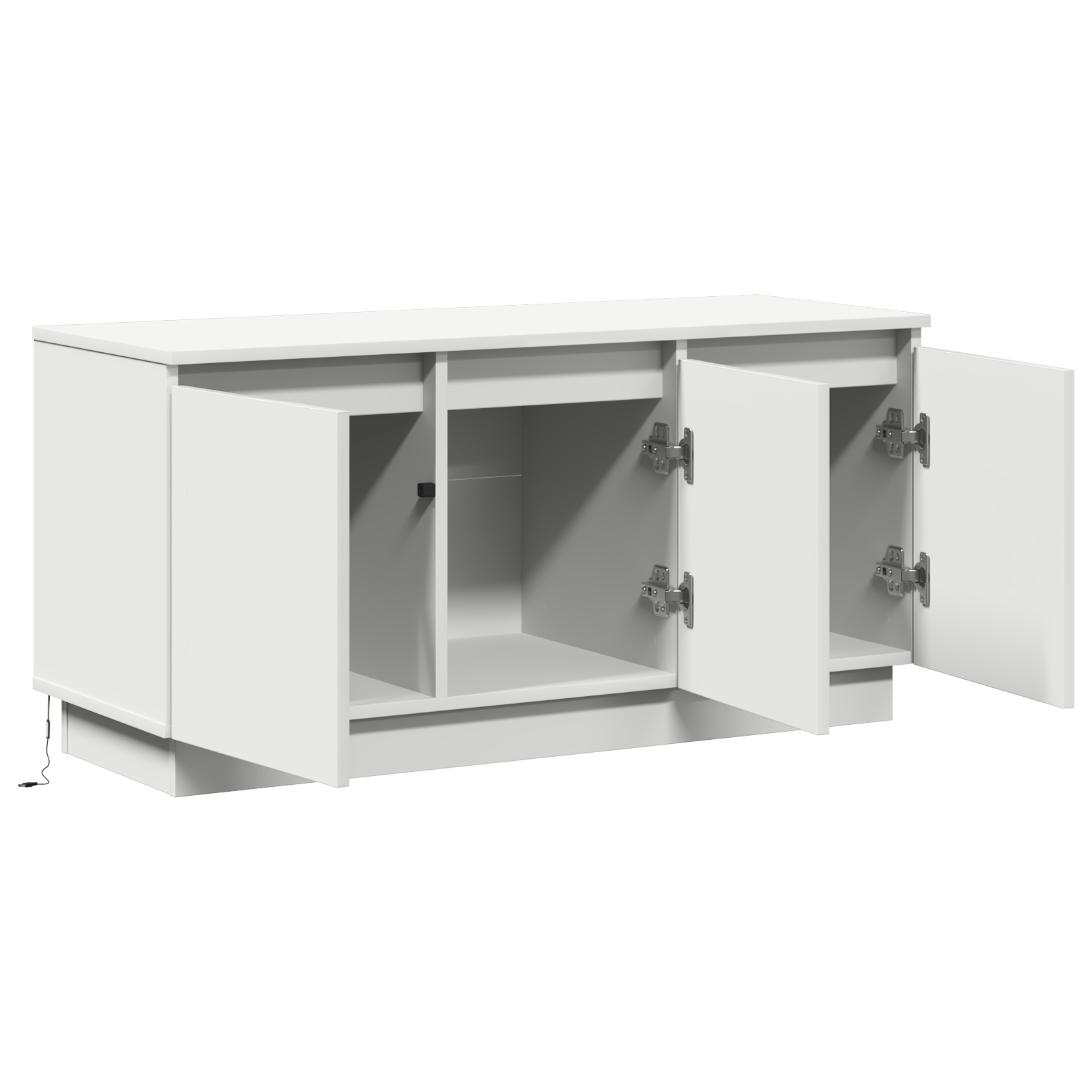 Cabinet TV Alb 100x38x49 cm Lemn Prelucrat — imaginea 5