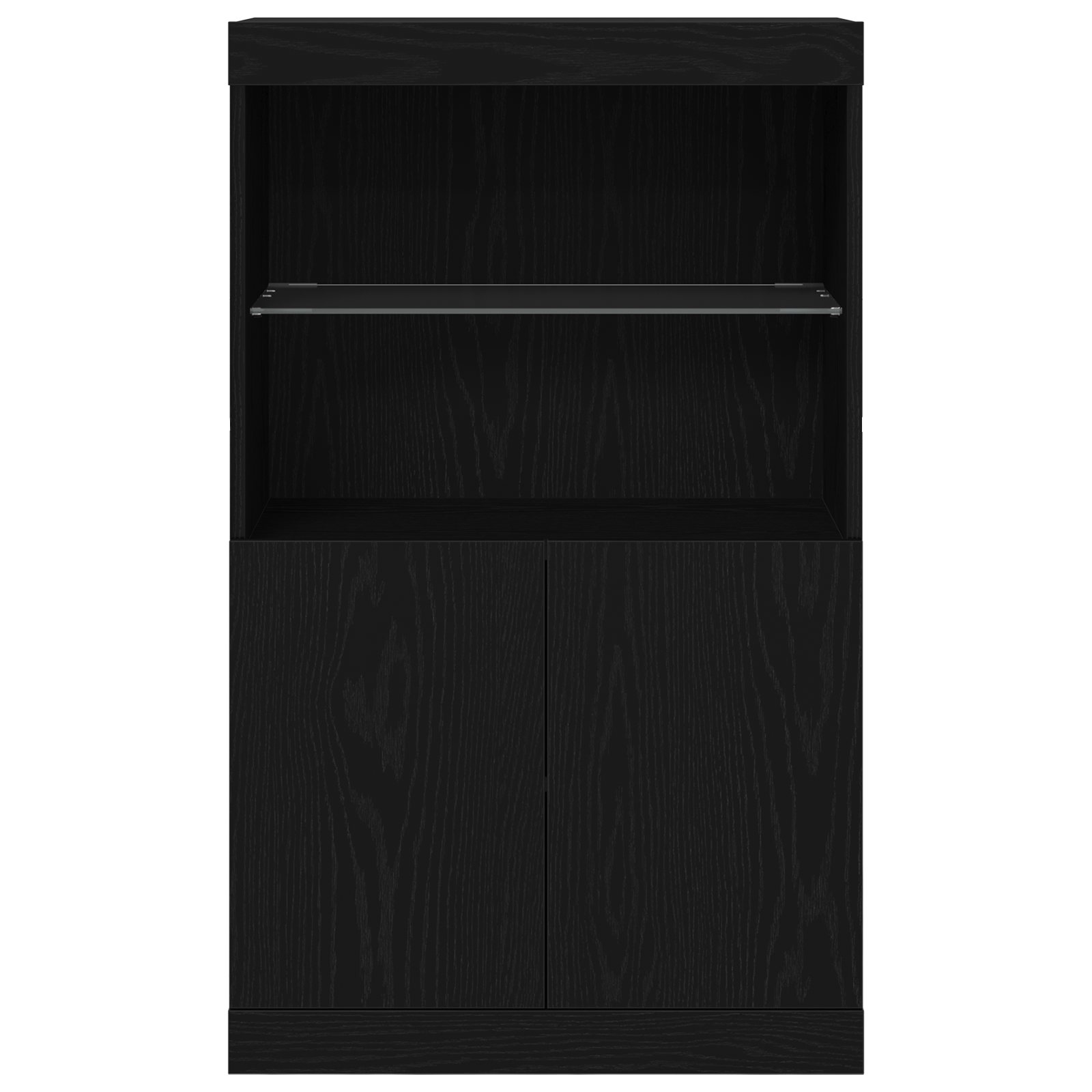 Bufet cu lumini LED Stejar Negru 60x37x100 cm — imaginea 6