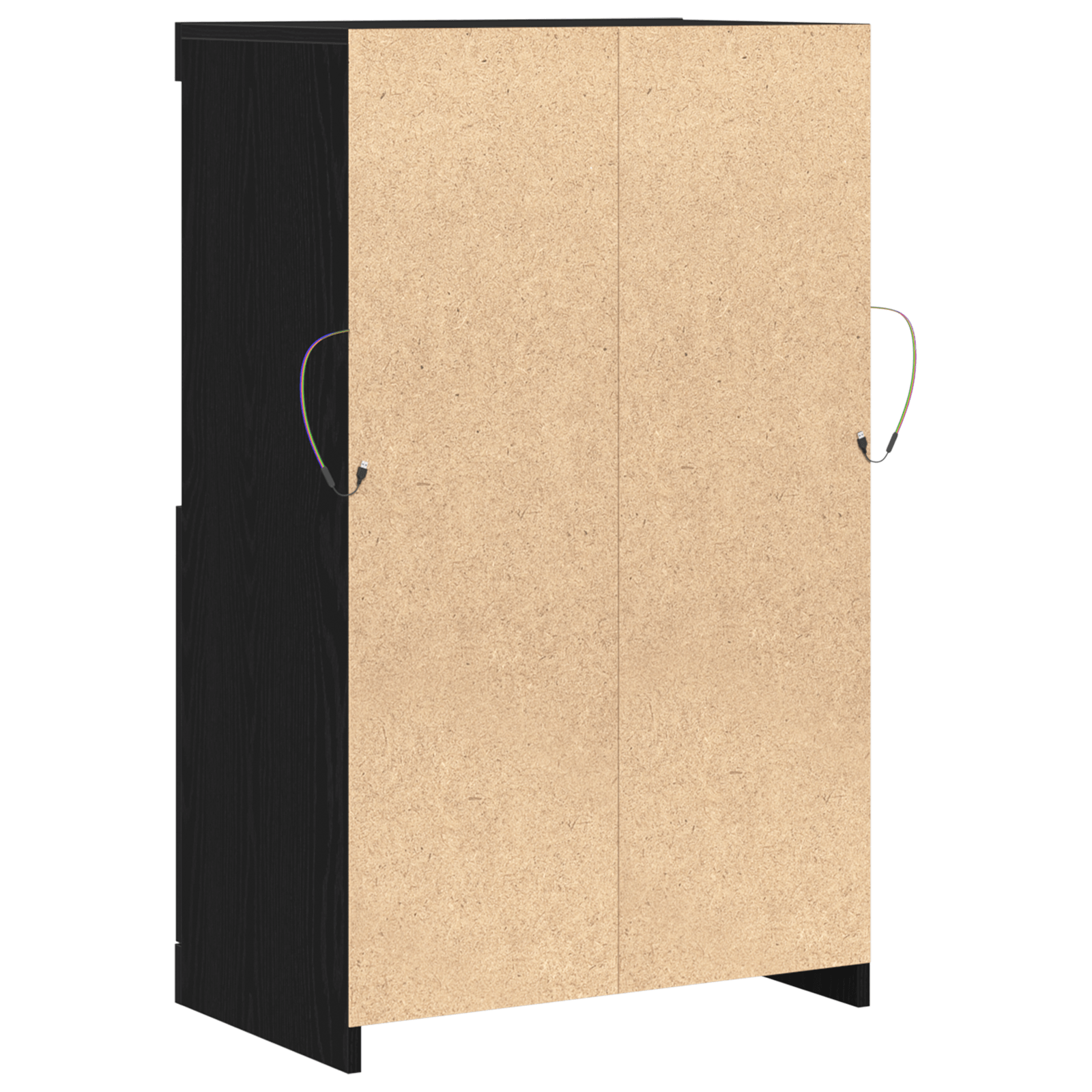Bufet cu lumini LED Stejar Negru 60x37x100 cm — imaginea 8