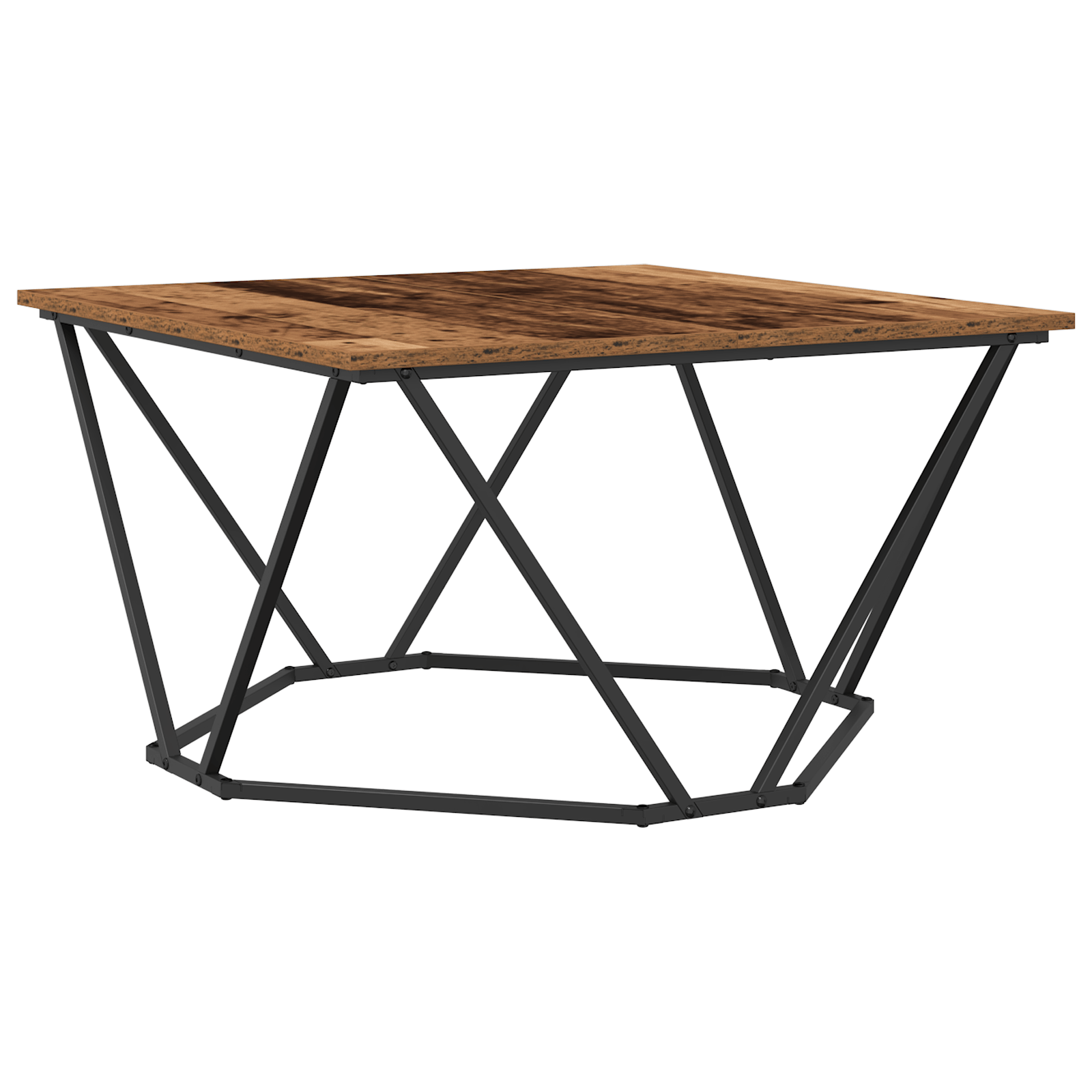 Masa de cafea din lemn vechi 80x80x45 cm din lemn stratificat — imaginea 7