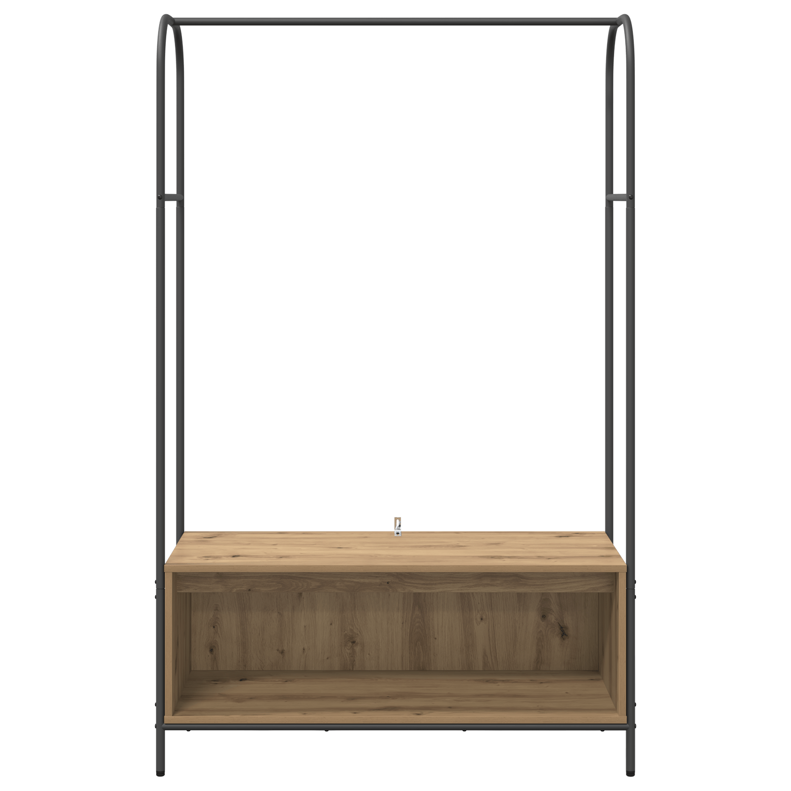Suport pentru haine cu rafturi din stejar 100x44x160 cm — imaginea 5