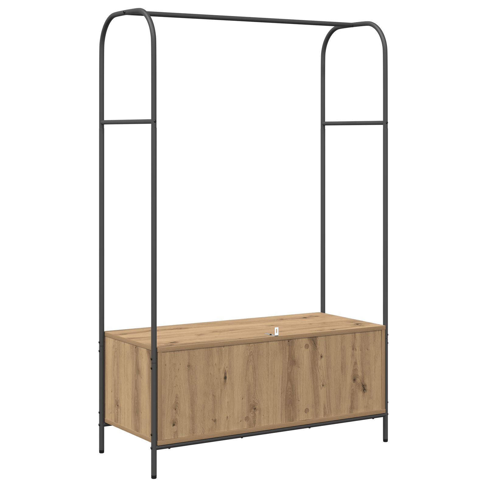 Suport pentru haine cu rafturi din stejar 100x44x160 cm — imaginea 7