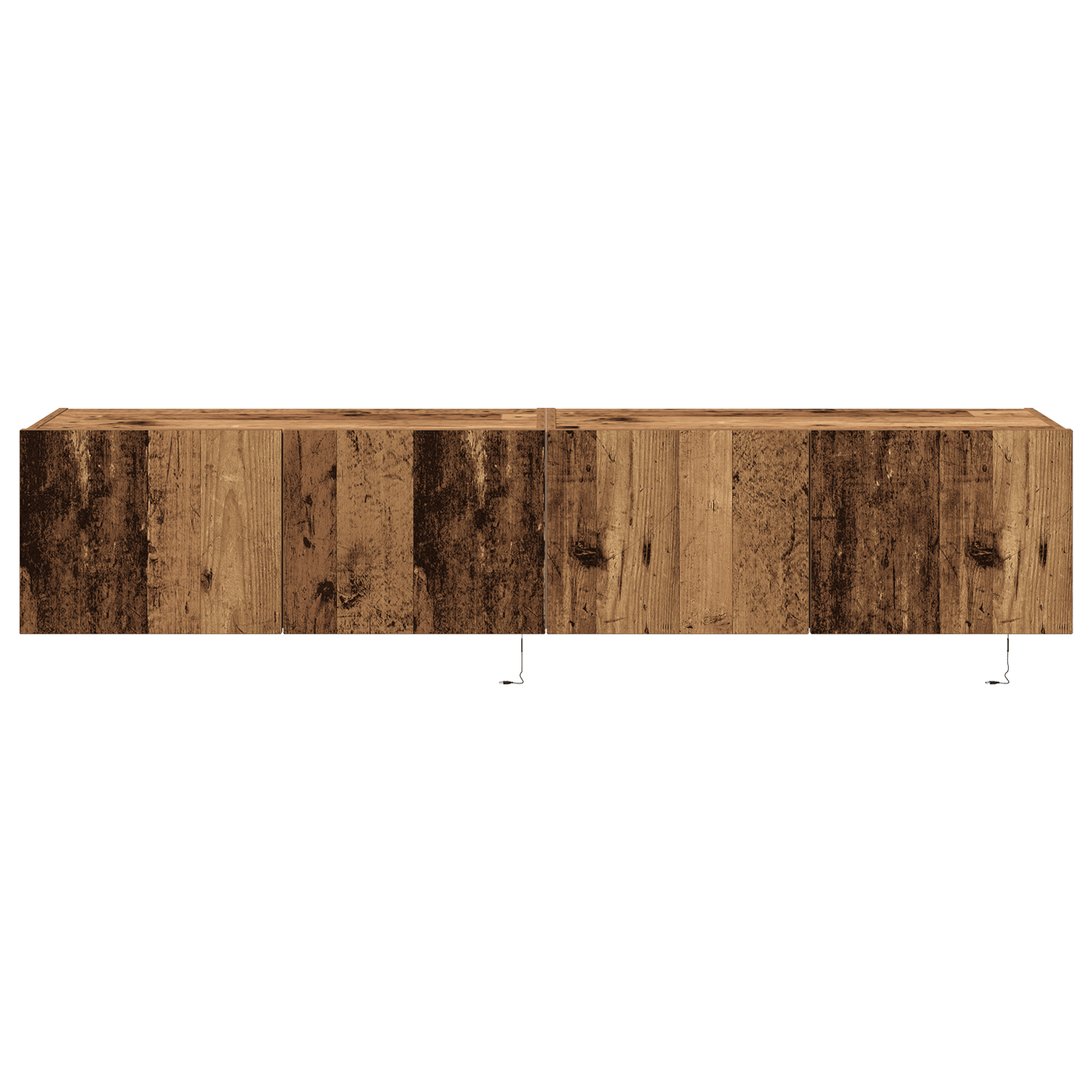 Dulapuri de perete LED-uri, 2 buc. lemn vechi, 80x35x31 cm — imaginea 7