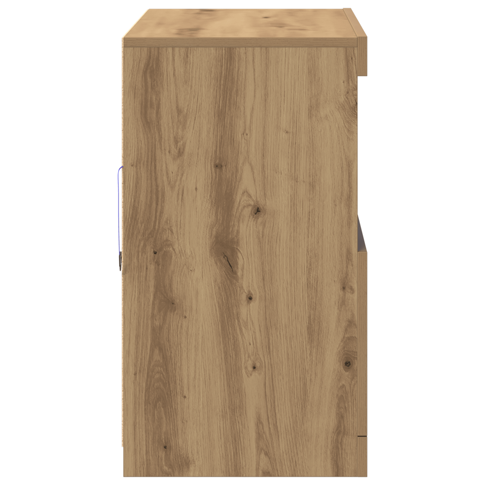 Dulap cu lumini LED, stejar artizanal, 81x37x67 cm — imaginea 6
