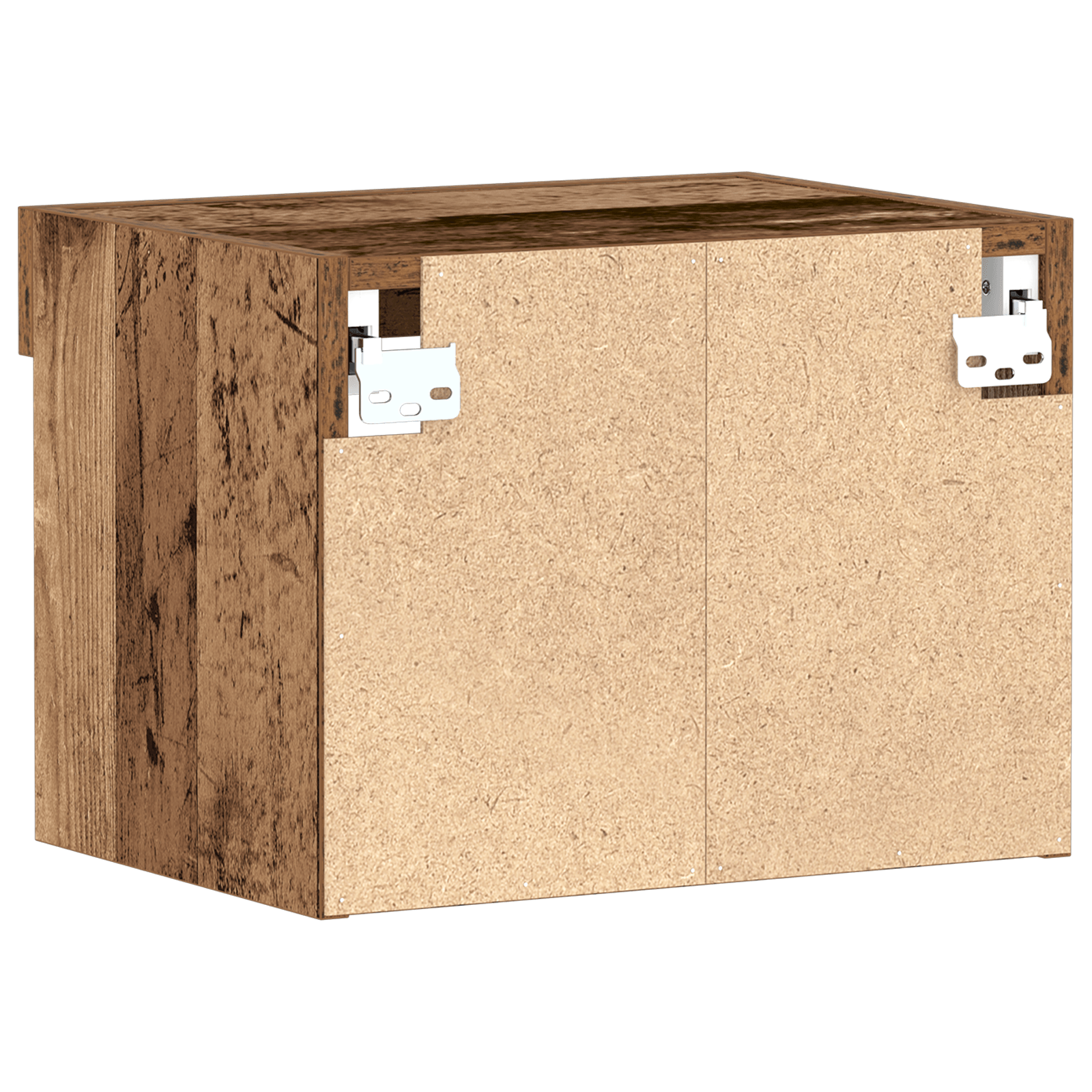 Dulap de perete cu LED-uri, lemn vechi, 40x30x30 cm — imaginea 7