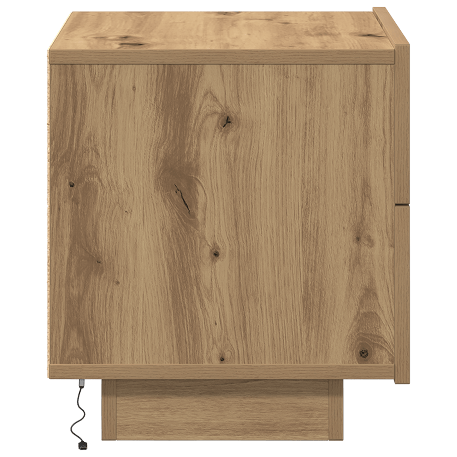 Noptiera cu LED-uri, stejar artizanal, 100x36x49 cm — imaginea 7