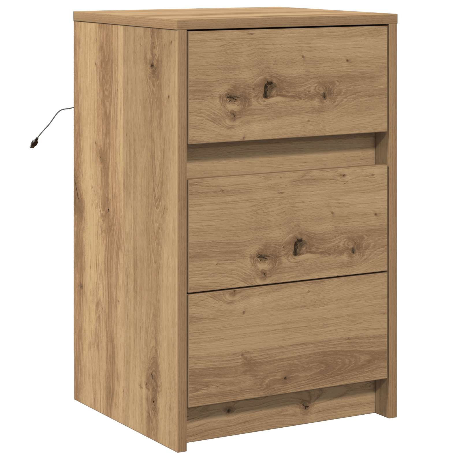 Noptiera cu LED-uri Stejar Artisan Lemn Ingineresc — imaginea 2