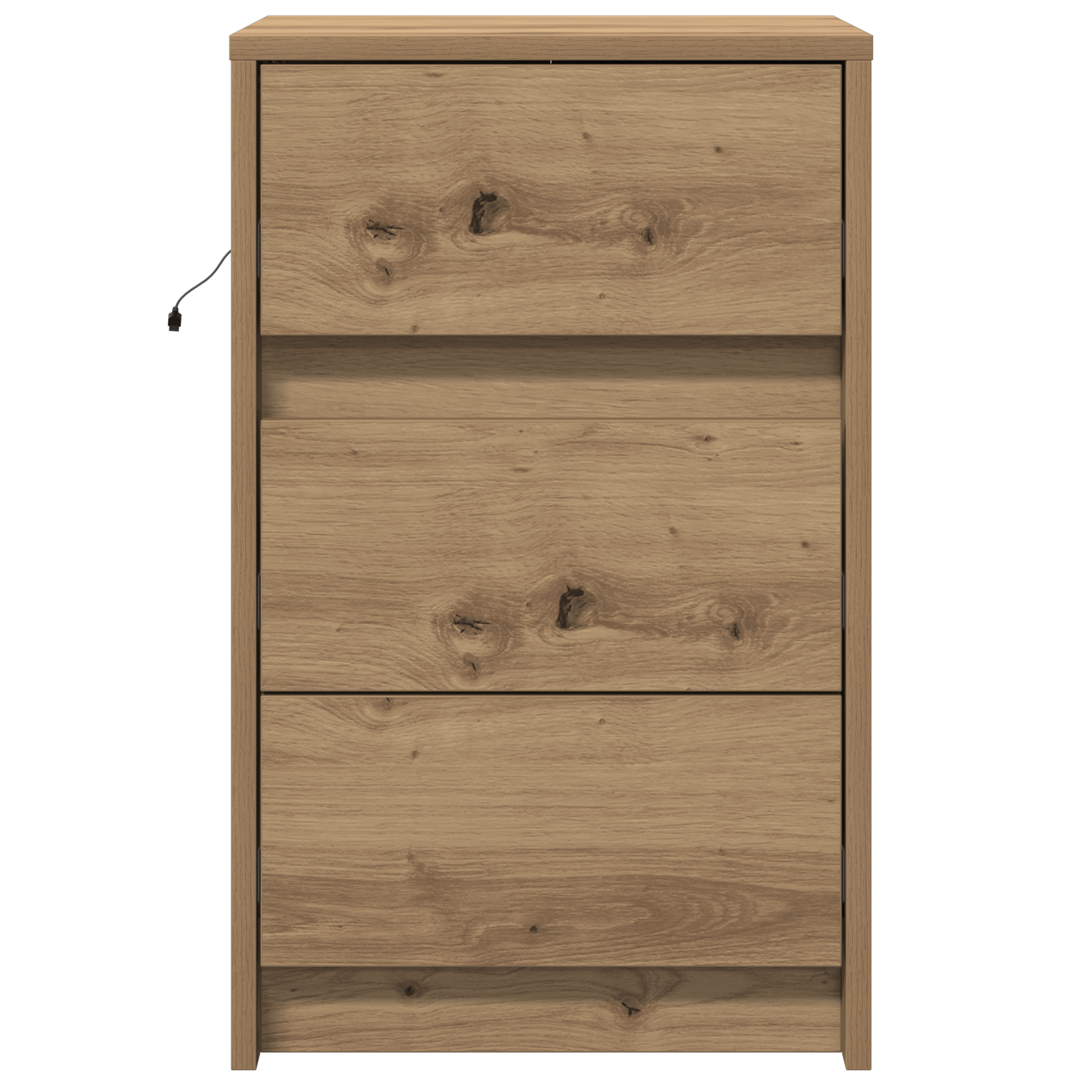 Noptiera cu LED-uri Stejar Artisan Lemn Ingineresc — imaginea 6