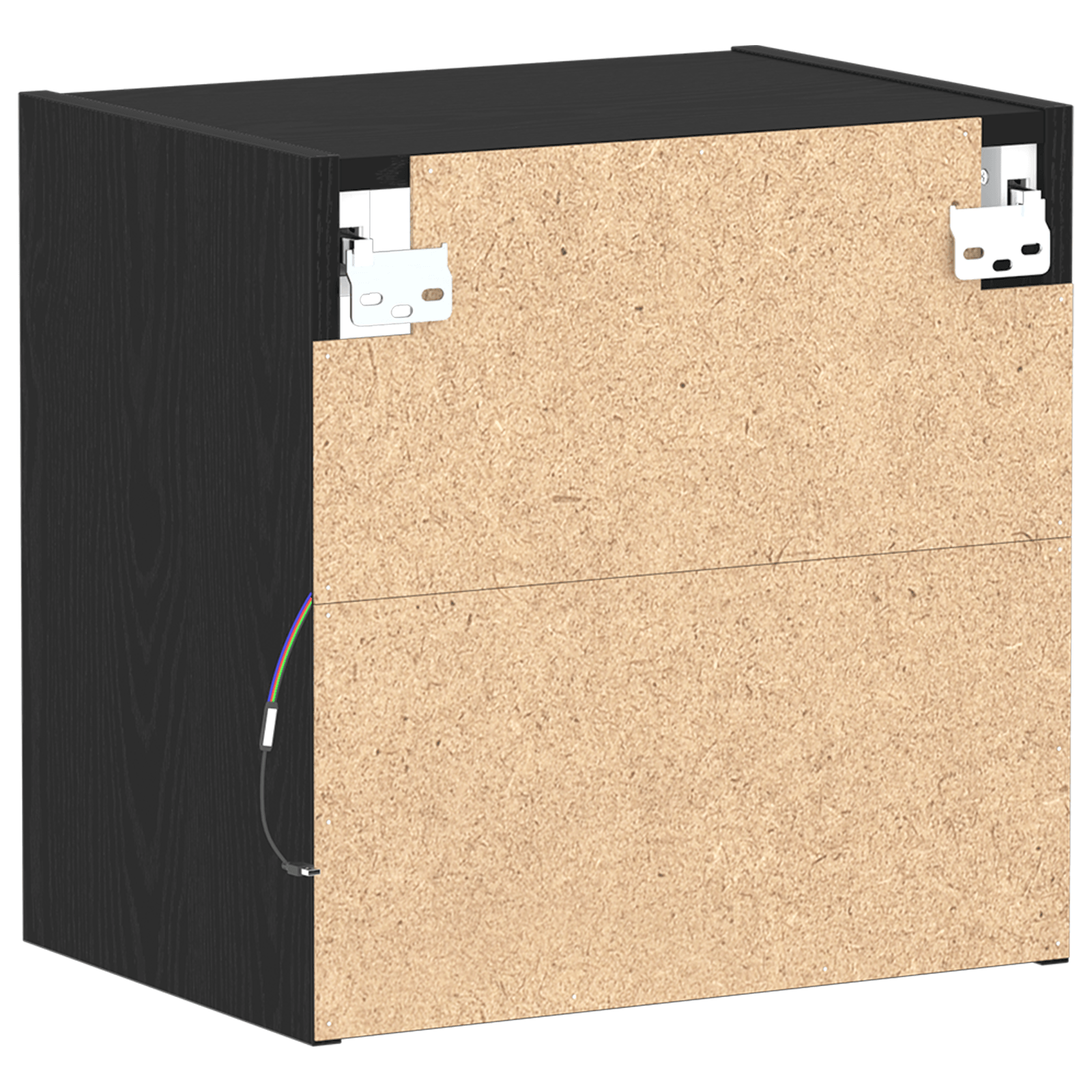 Raft suspendat, stejar negru, 40x28,5x40 cm, lemn prelucrat — imaginea 7