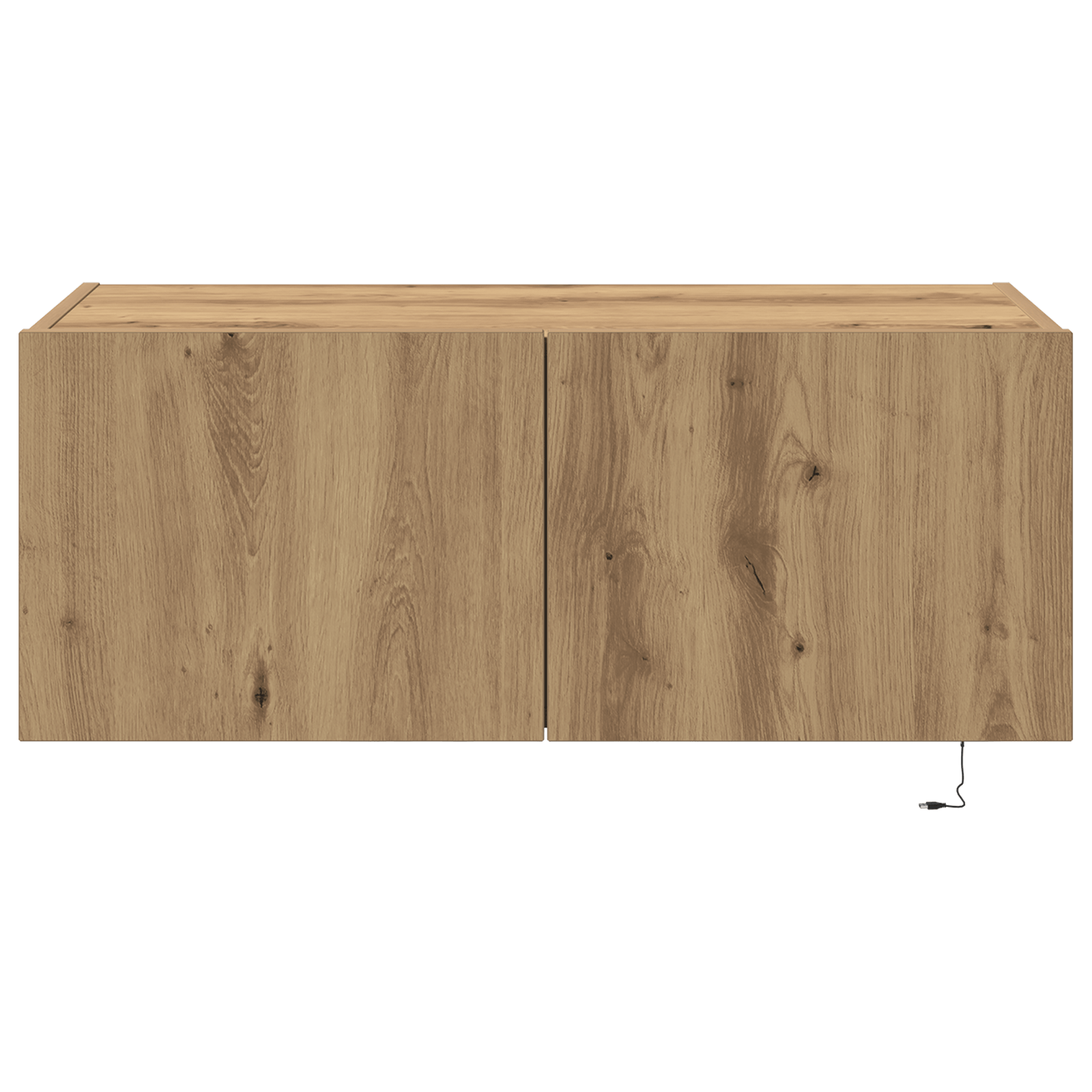 Dulap de perete cu LED-uri, stejar artizanal, 80x35x31 cm — imaginea 7