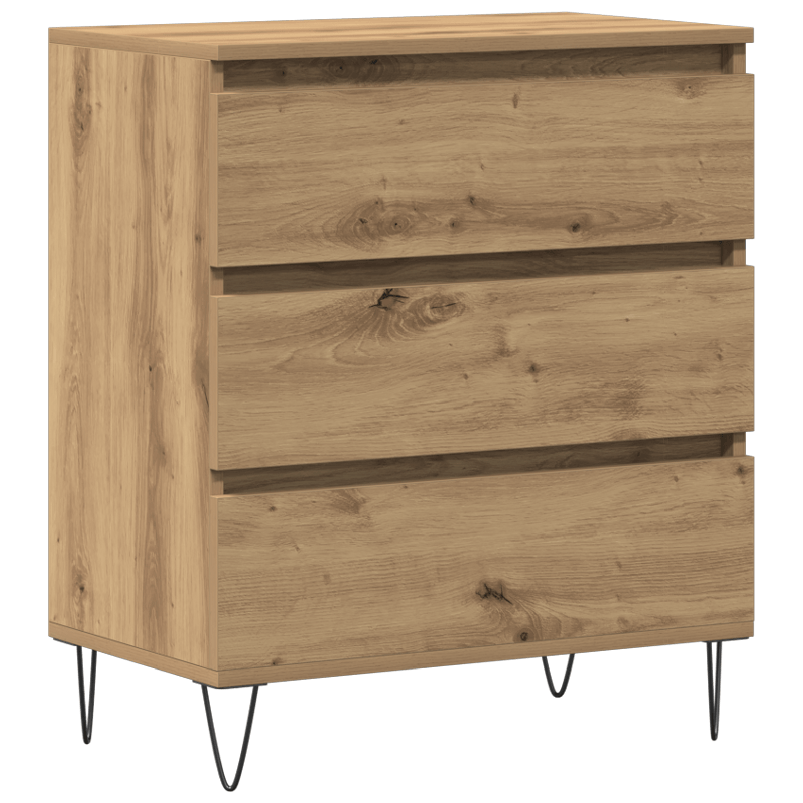 Dulap cu sertare, stejar artizanal, 60x35x70 cm, lemn prelucrat — imaginea 2