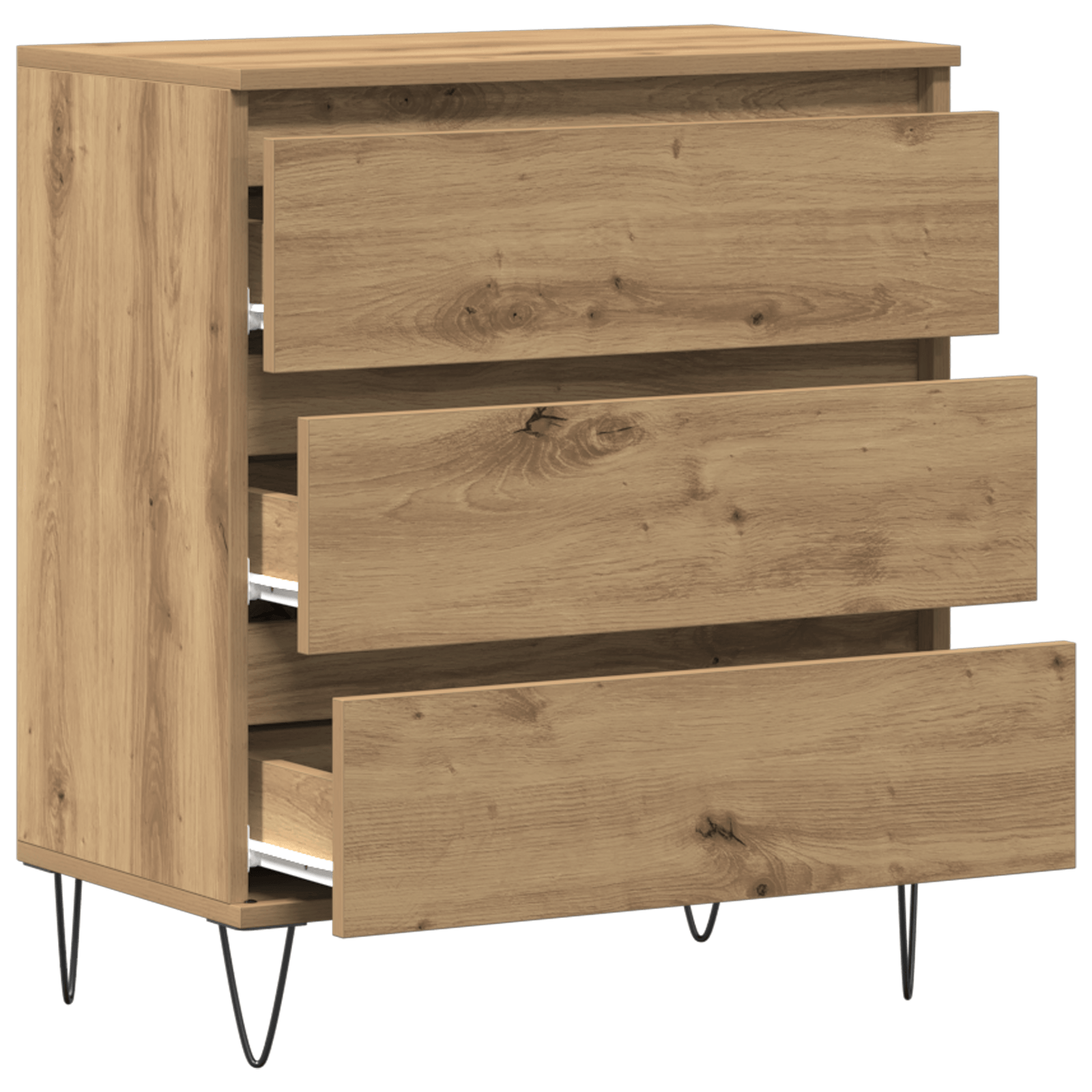 Dulap cu sertare, stejar artizanal, 60x35x70 cm, lemn prelucrat — imaginea 5