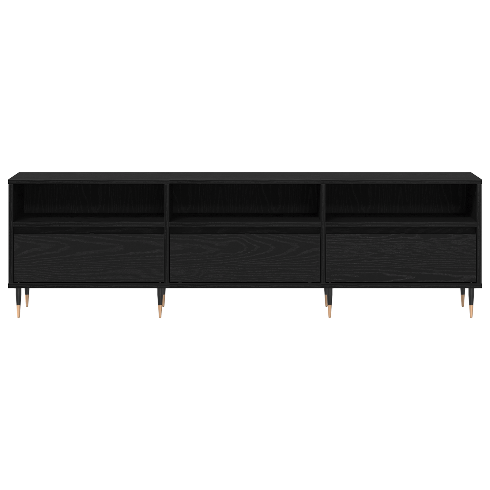 Dulap TV Stejar Negru 150x30x44.5 cm Lemn Ingineresc — imaginea 7