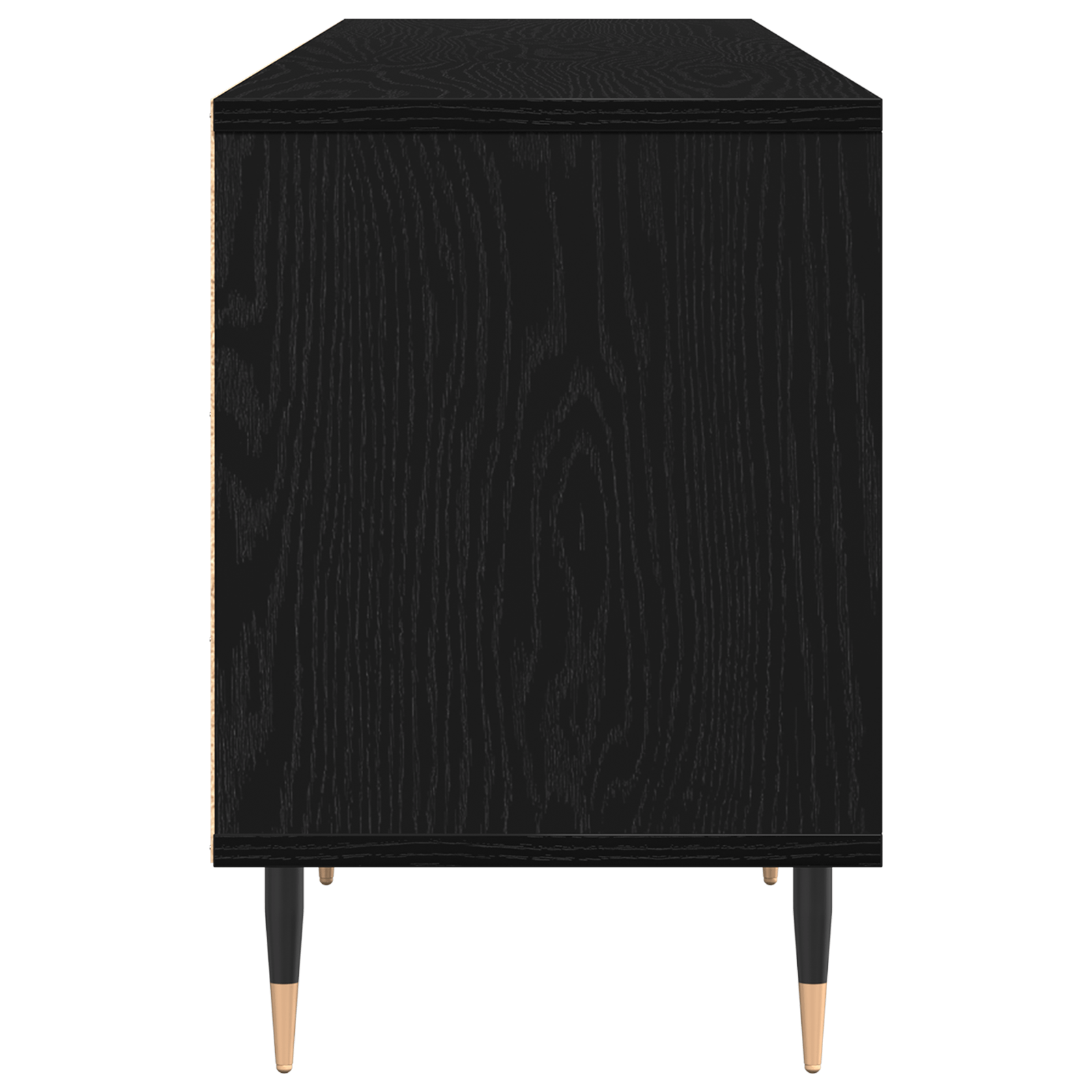 Dulap TV Stejar Negru 150x30x44.5 cm Lemn Ingineresc — imaginea 8