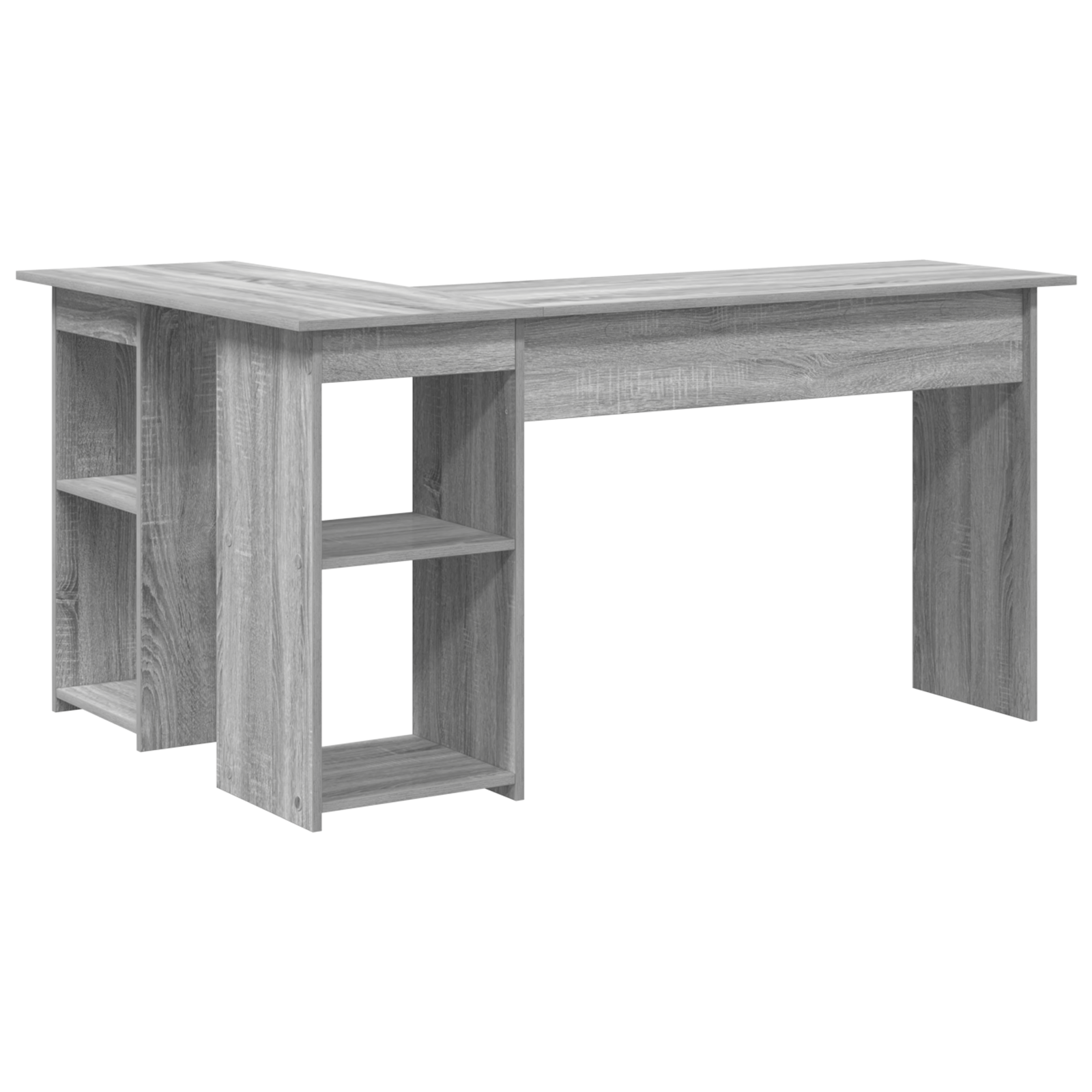Birou Gri Gri Sonoma MDF Mediu Depozitare Birou — imaginea 6