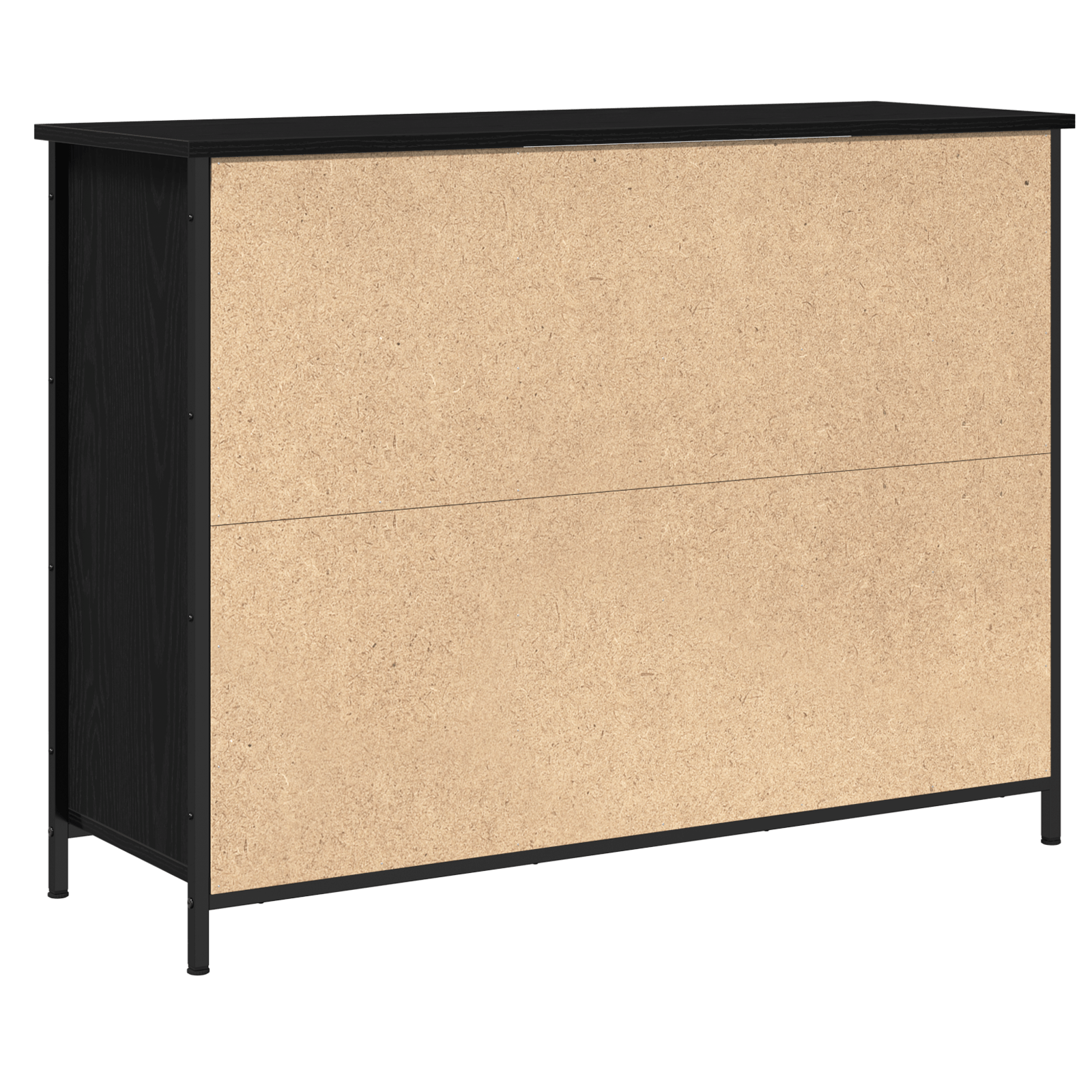Bufet Negru Stejar 100x35x75 cm Lemn prelucrat — imaginea 5