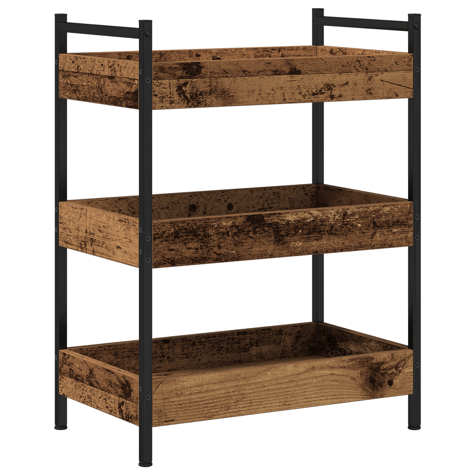 Carucior de bucatarie, lemn vechi, 50x30x70 cm, lemn prelucrat — imaginea 5