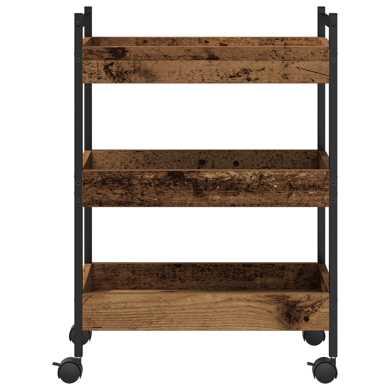 Carucior de bucatarie, lemn vechi, 50x30x70 cm, lemn prelucrat — imaginea 7