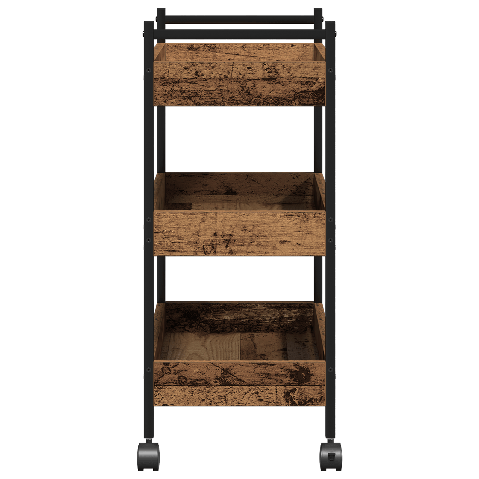 Carucior de bucatarie, lemn vechi, 50x30x70 cm, lemn prelucrat — imaginea 8