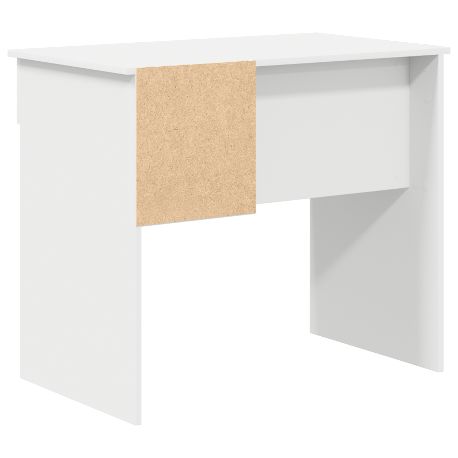 Birou cu spatiu de stocare alb 90x49.5x75 cm lemn prelucrat — imaginea 7