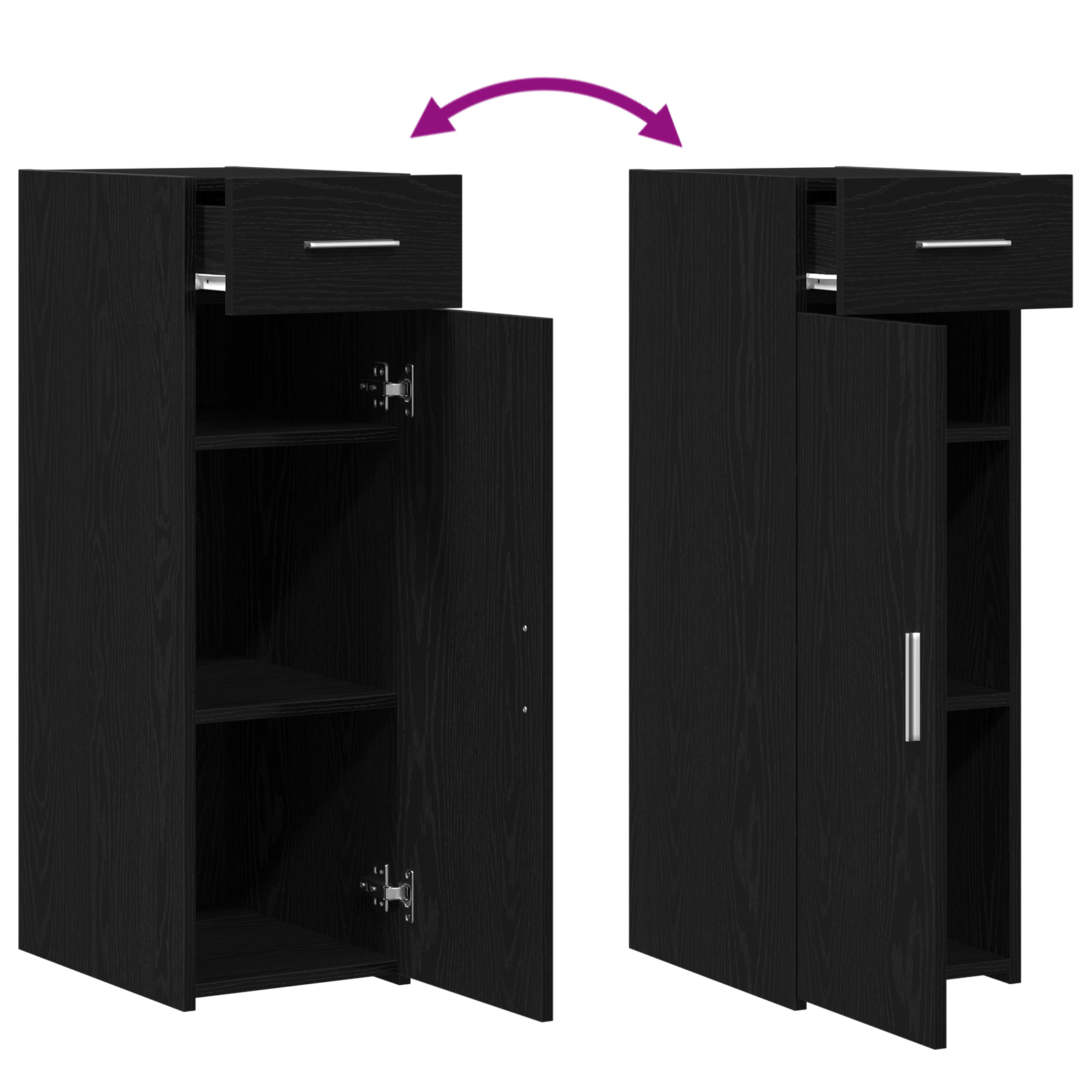 Dulap, stejar negru, 30x42,5x93 cm, lemn prelucrat — imaginea 11
