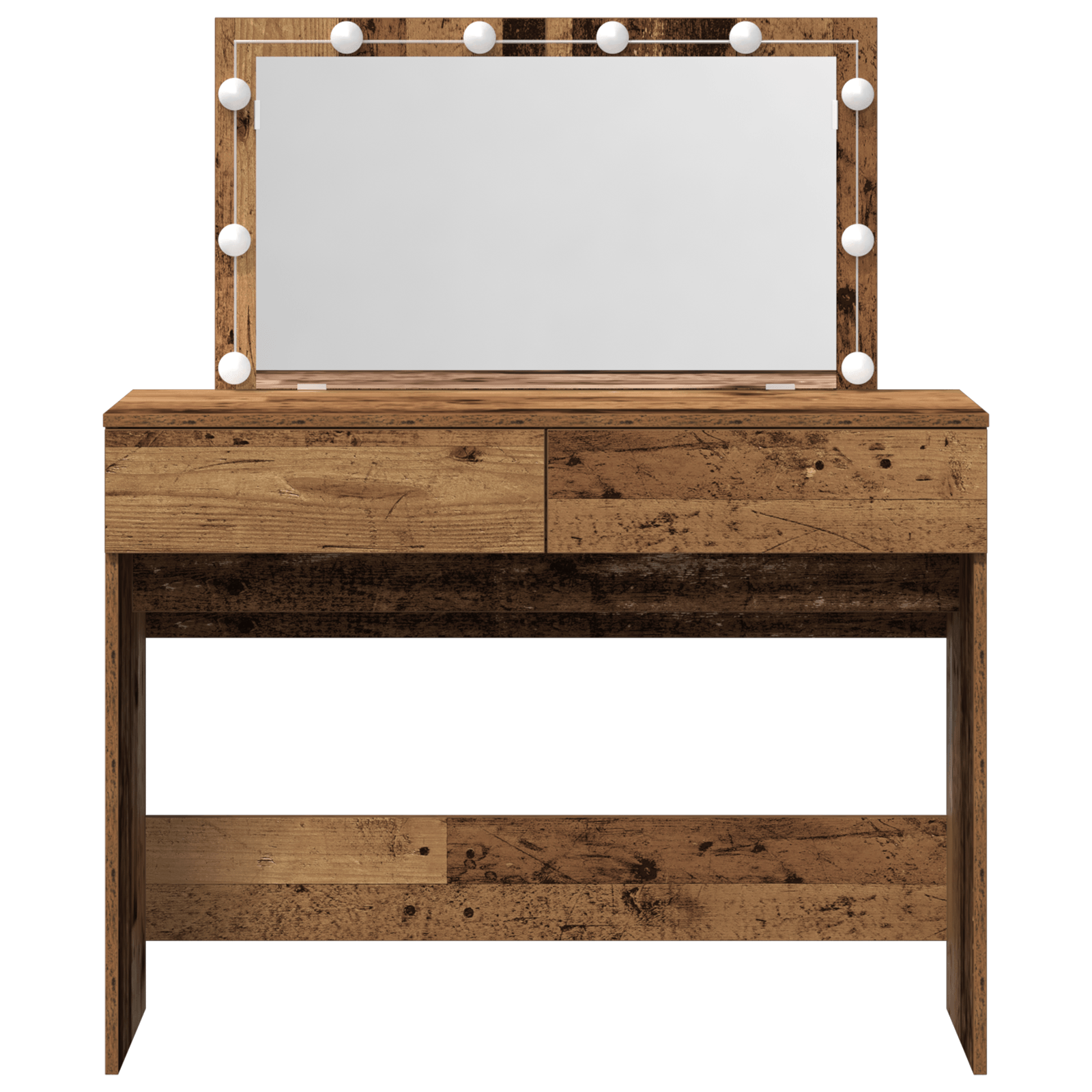 Masa de toaleta cu LED Culoare lemn vechi 100x40x120 cm — imaginea 6