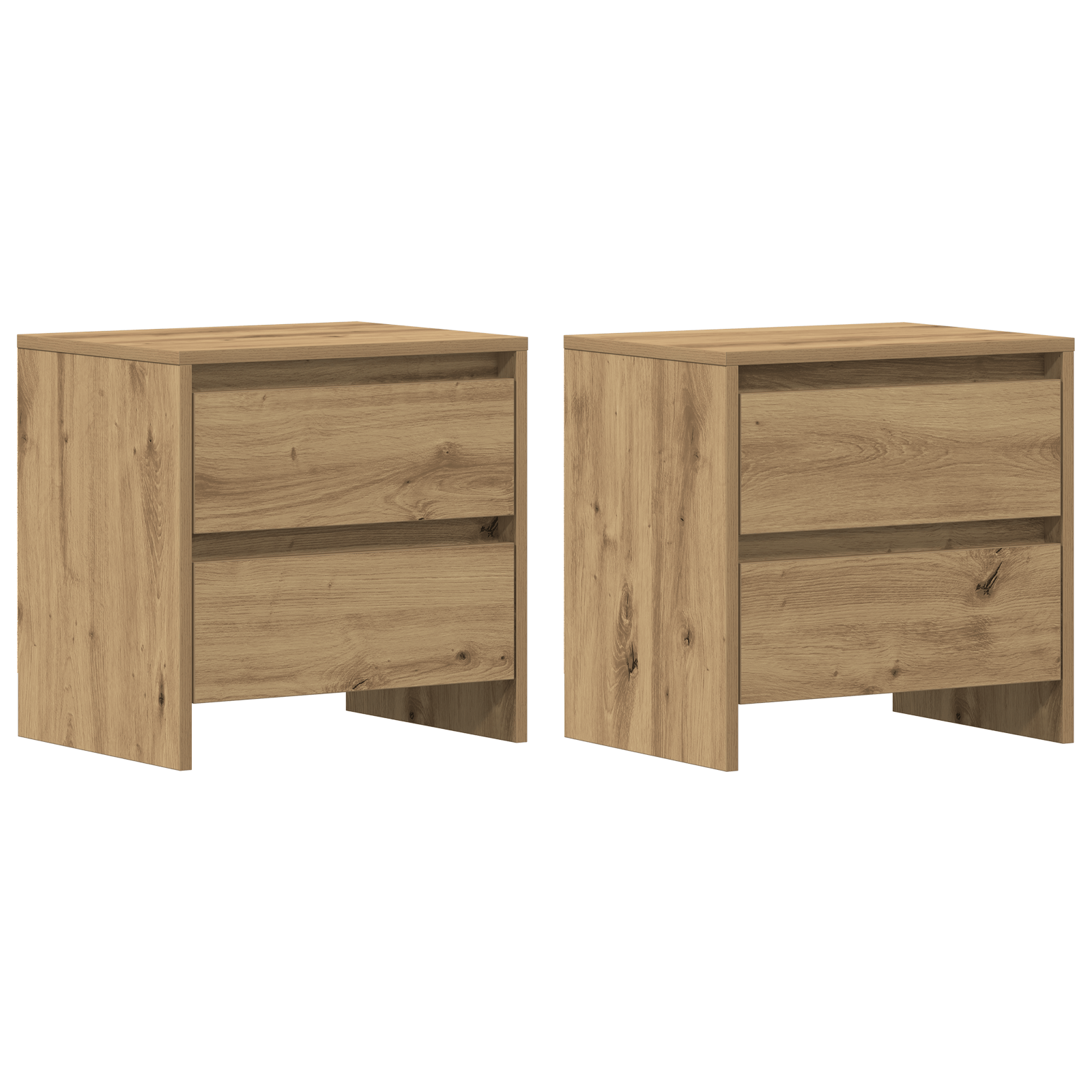 Noptiera 2 pcs Stejar Artisan 45x34x44,5 cm Lemn prelucrat — imaginea 2