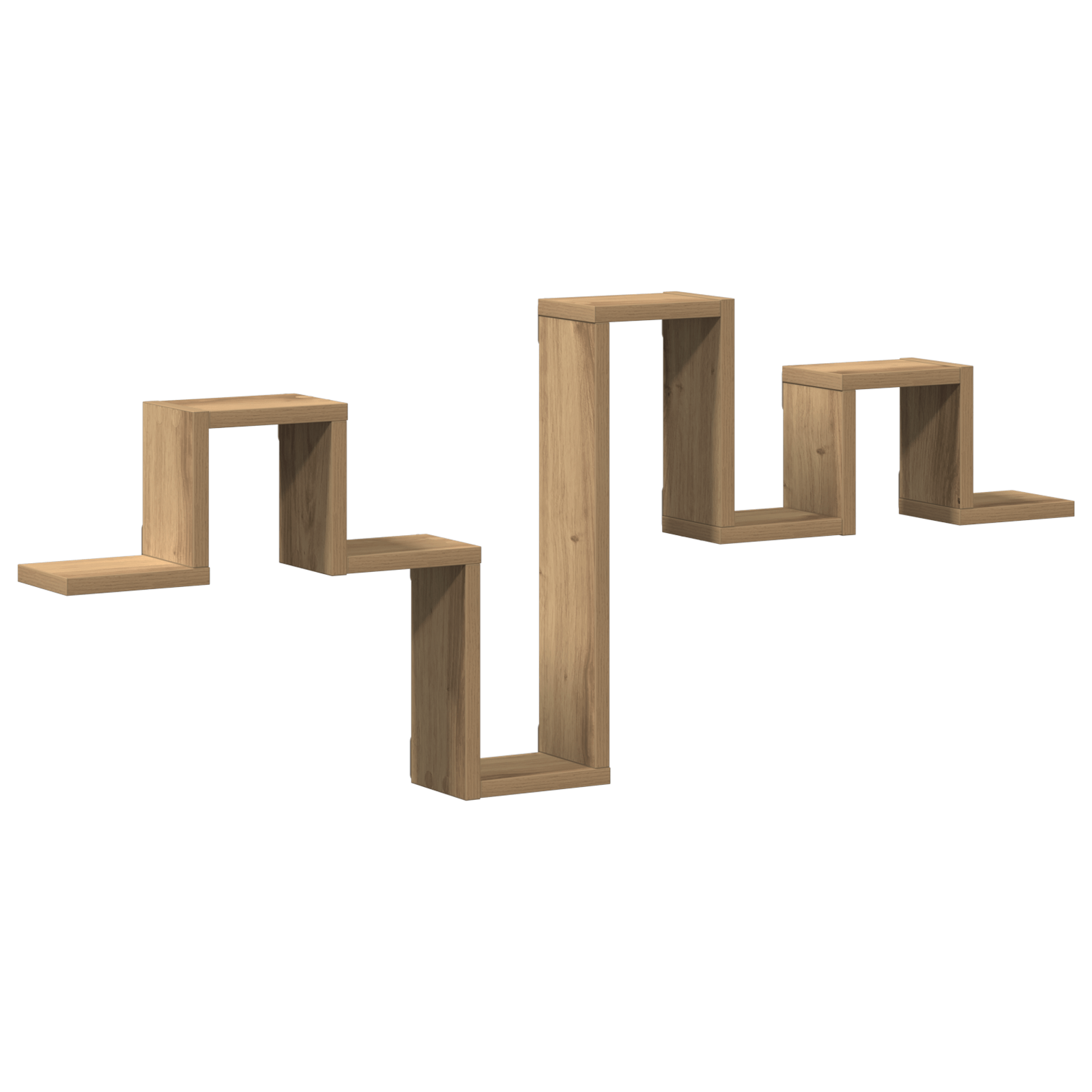 Raft Artisan Stejar 104,5x10x43 cm Lemn prelucrat — imaginea 2