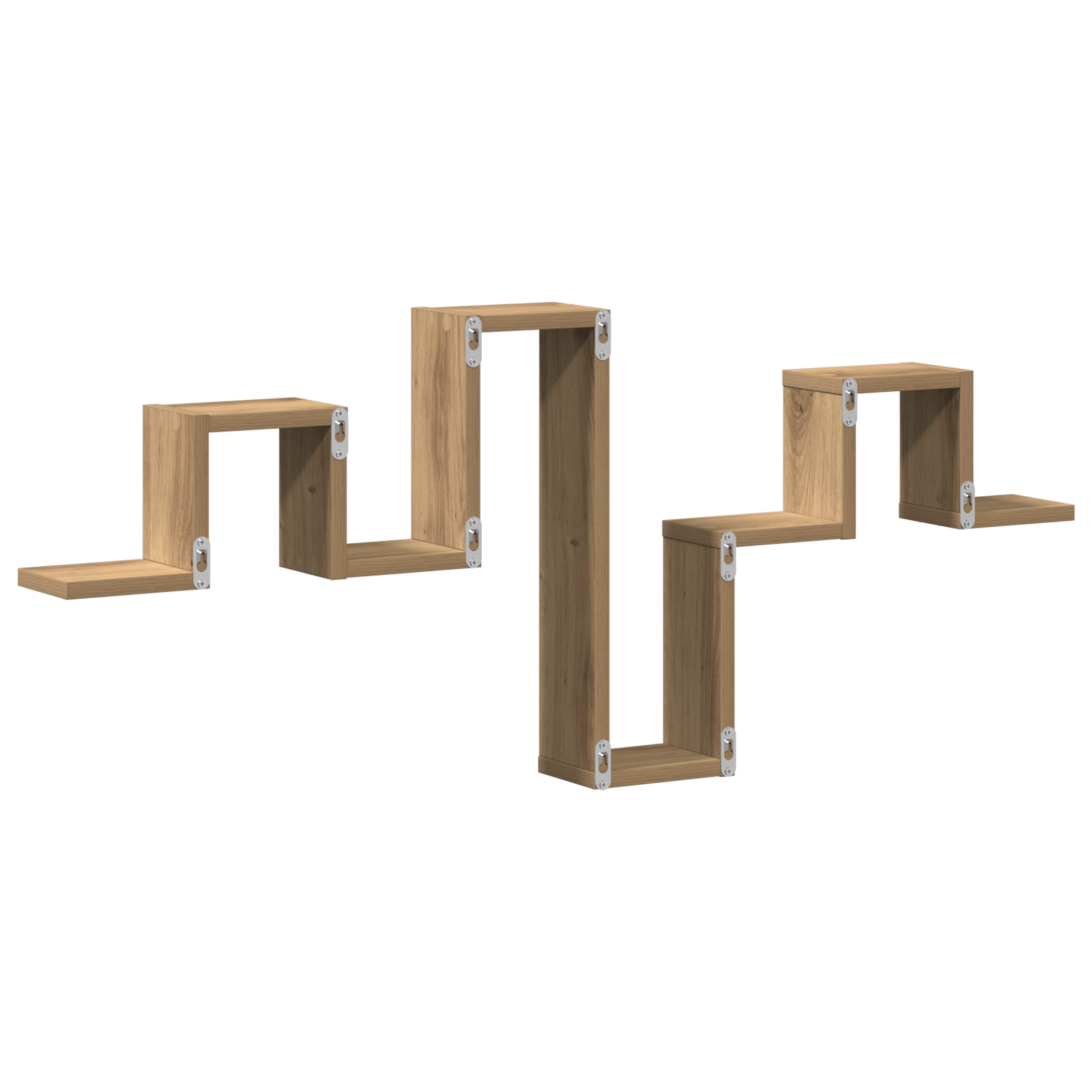 Raft Artisan Stejar 104,5x10x43 cm Lemn prelucrat — imaginea 5