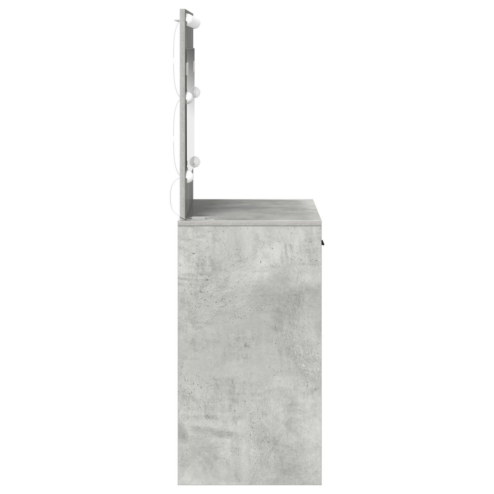 Masa de toaleta cu lumini LED, gri beton, 78,5x41x135 cm — imaginea 6