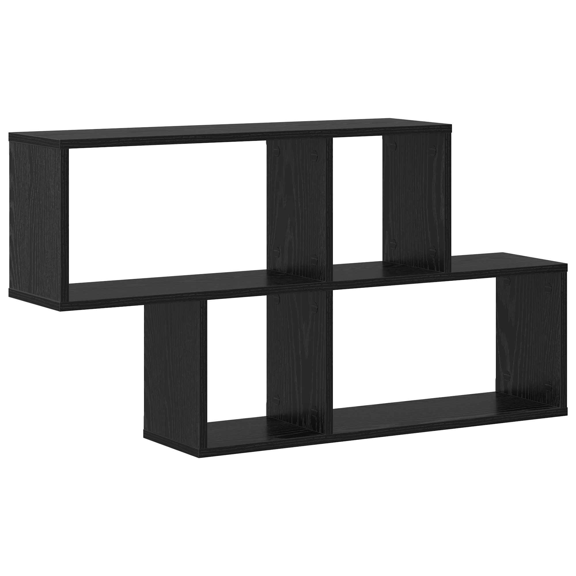 Raft de perete Stejar negru 100x20x53 cm Lemn imbunatatit — imaginea 2