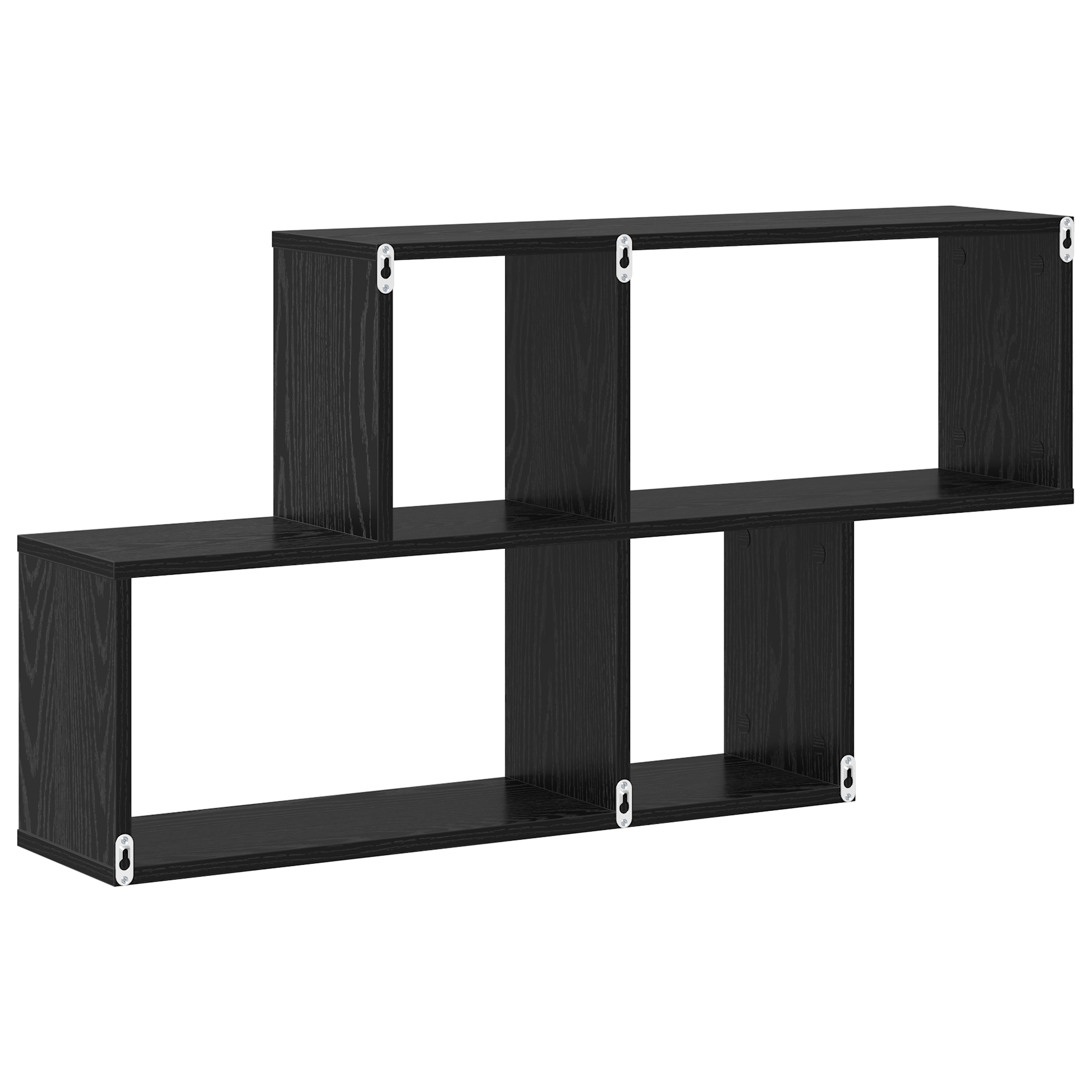 Raft de perete Stejar negru 100x20x53 cm Lemn imbunatatit — imaginea 7