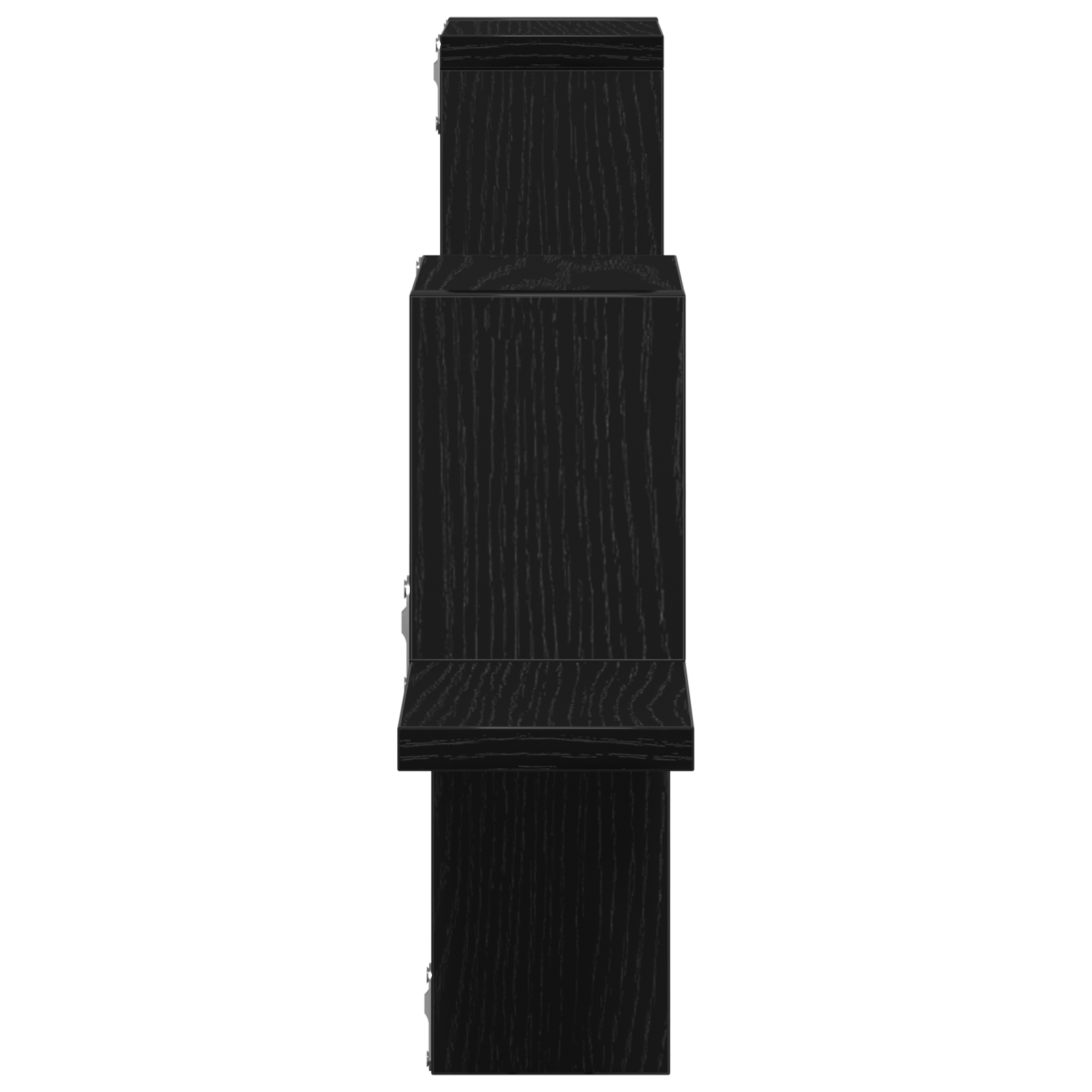 Raft Negru Stejar 104,5x10x43 cm Lemn prelucrat — imaginea 7