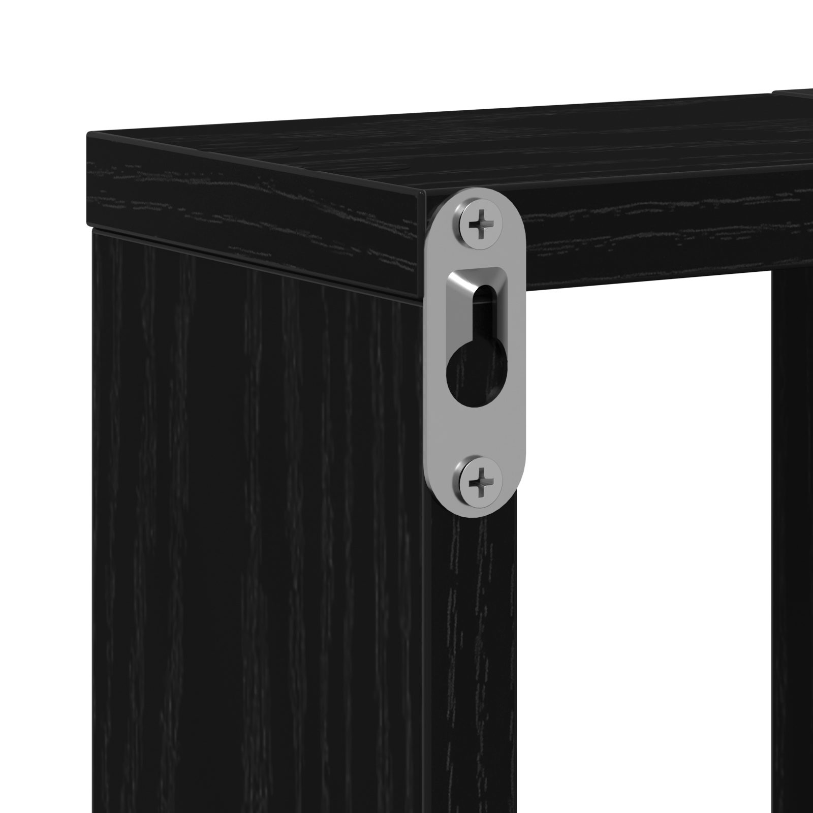 Raft Negru Stejar 104,5x10x43 cm Lemn prelucrat — imaginea 8