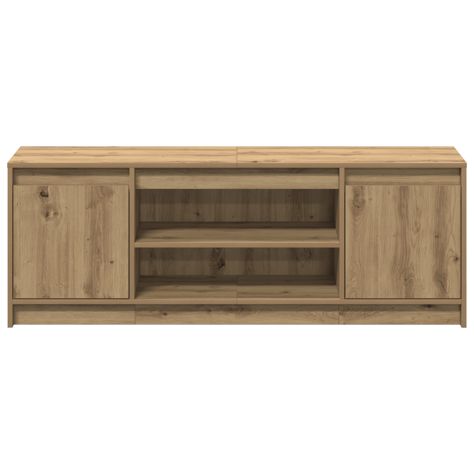 Cabinet TV cu LED Stejar artizanal 139.5x34x50 cm Lemn aglomerat — imaginea 6