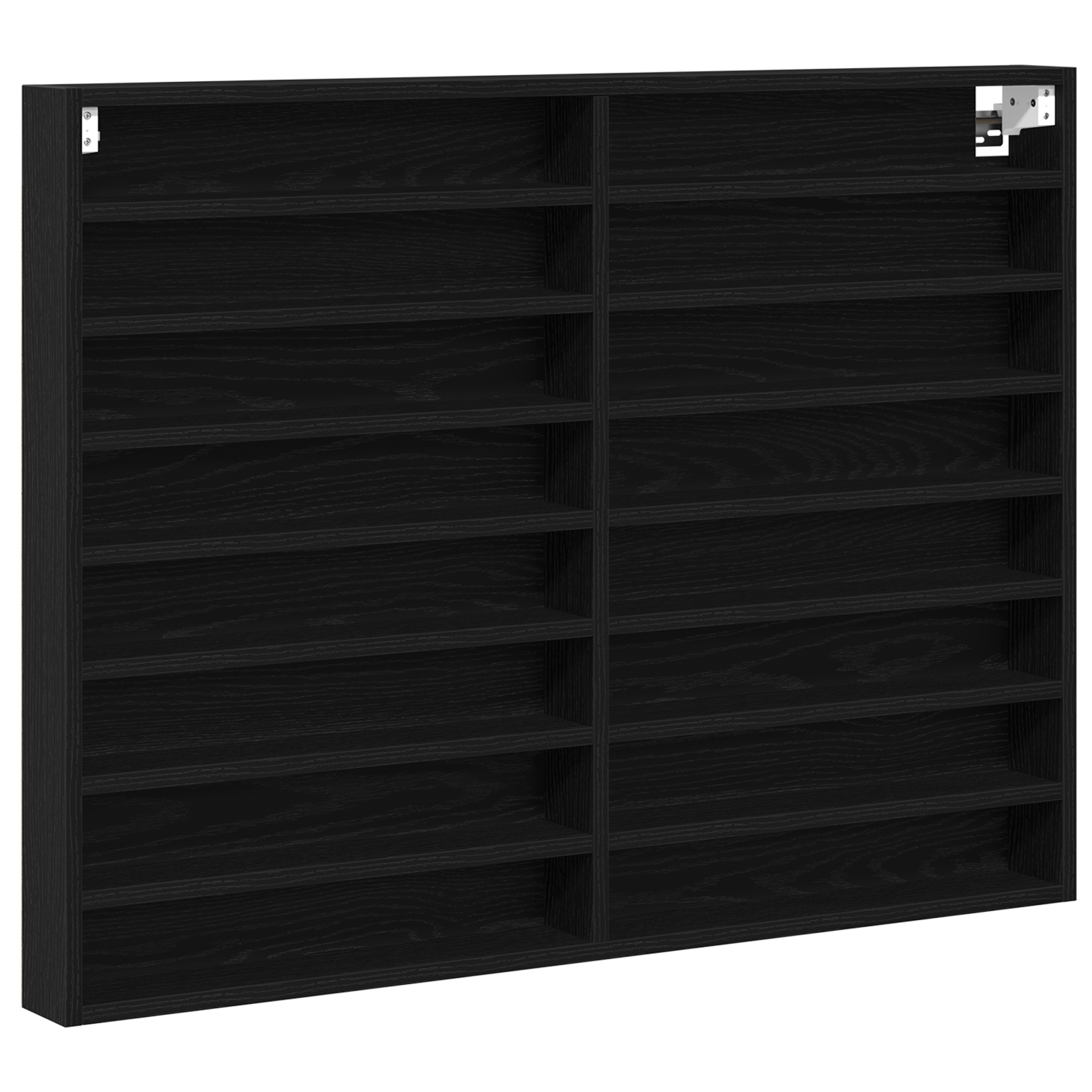 Dulap cu vitrina, stejar negru, 100x8,5x75 cm, lemn prelucrat — imaginea 2