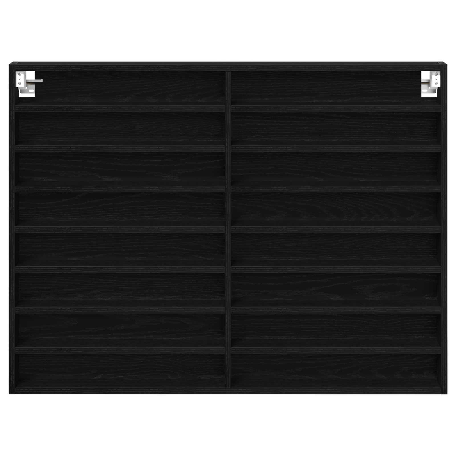 Dulap cu vitrina, stejar negru, 100x8,5x75 cm, lemn prelucrat — imaginea 6